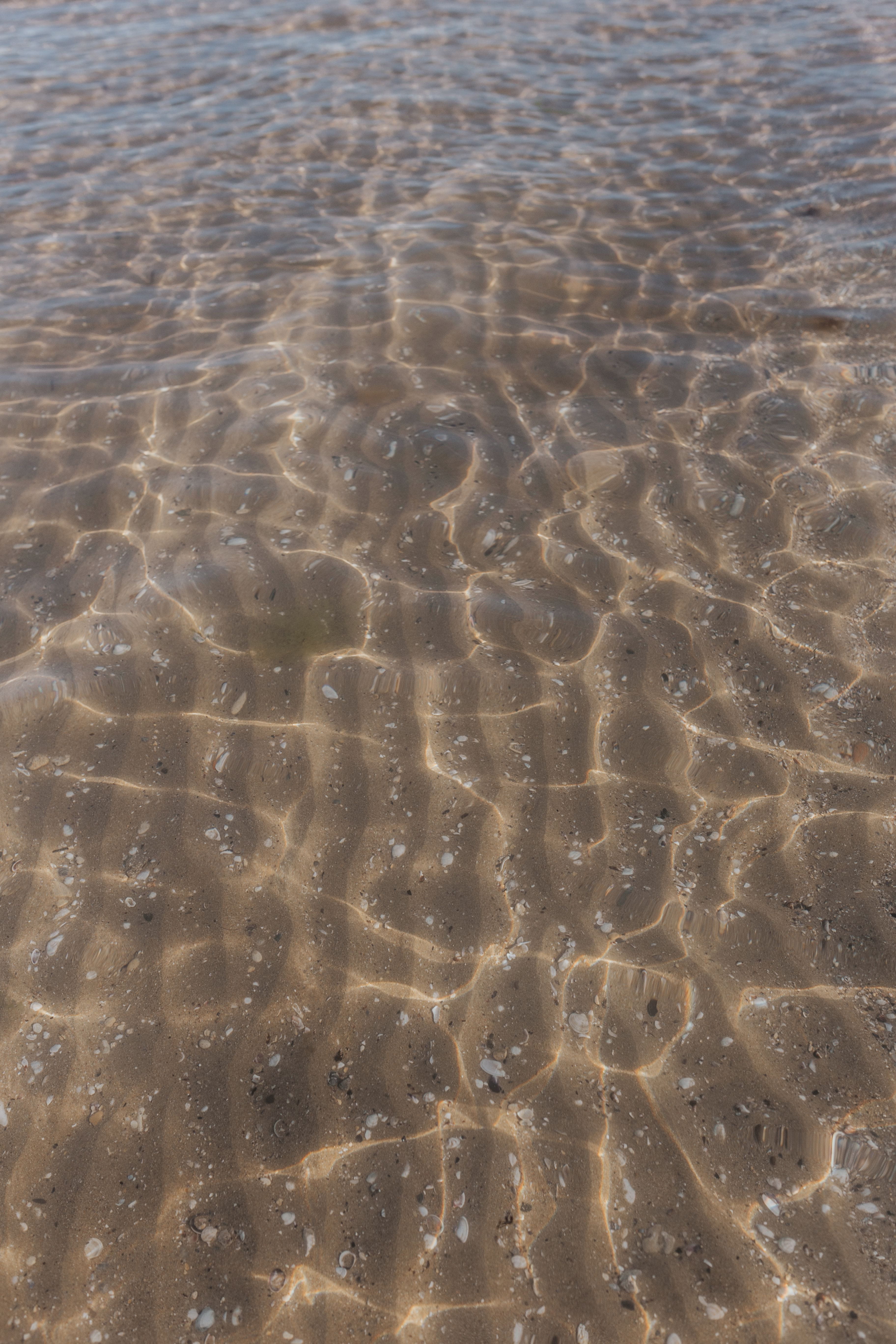 Soft, sea, high angle view, full frame, natural pattern, tranquility, 5K, nature, outdoors, waterscape, summer, waterfront, sandy, sand, pattern, coastline, Phone HD Wallpaper