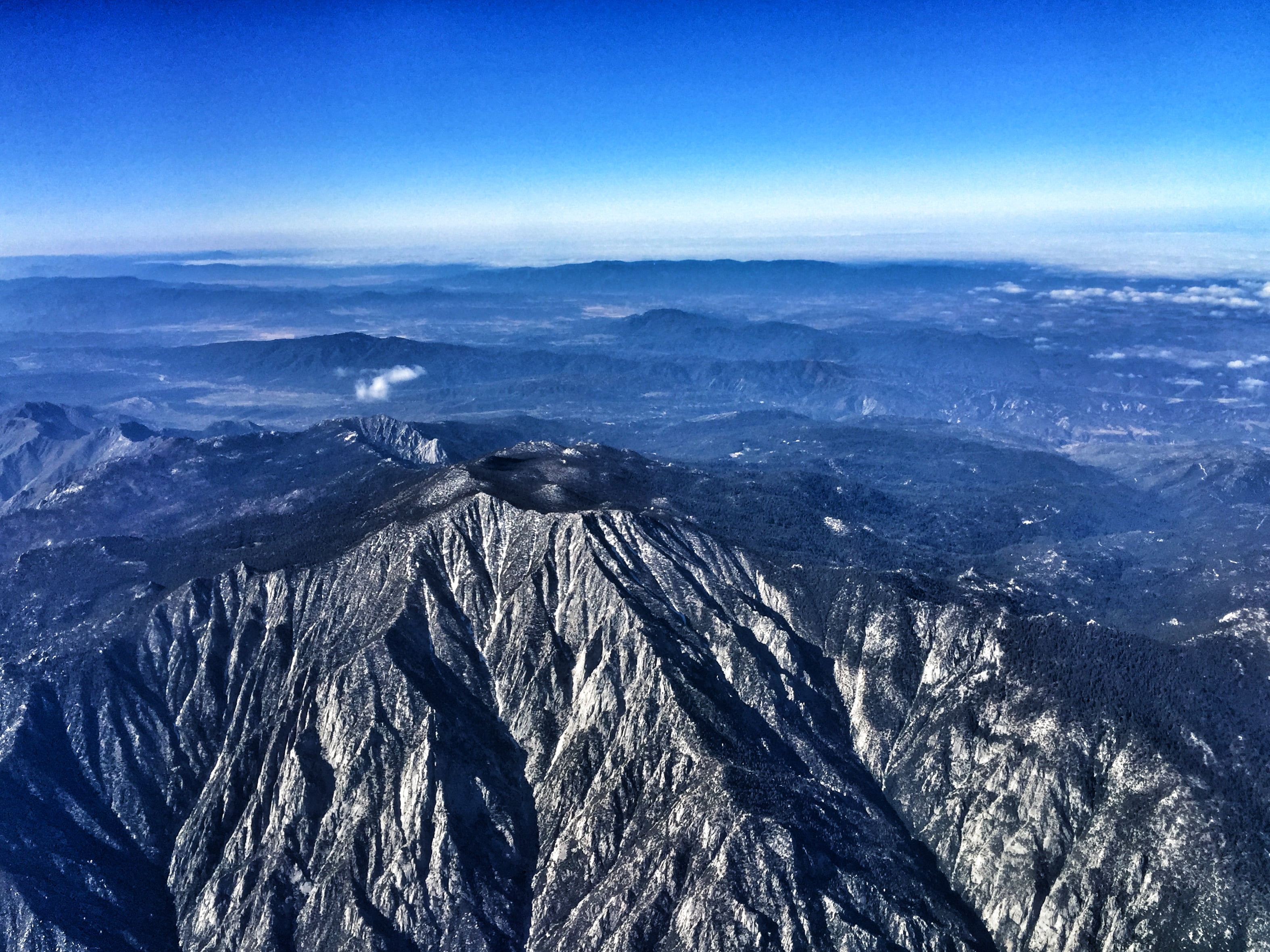 aerial view, daytime, view, plane, nature, mountain, aerial, California  desert, mountain Peak, 2K, scenics, mountain Range, landscape, window  seat, iPhone, HD Wallpaper