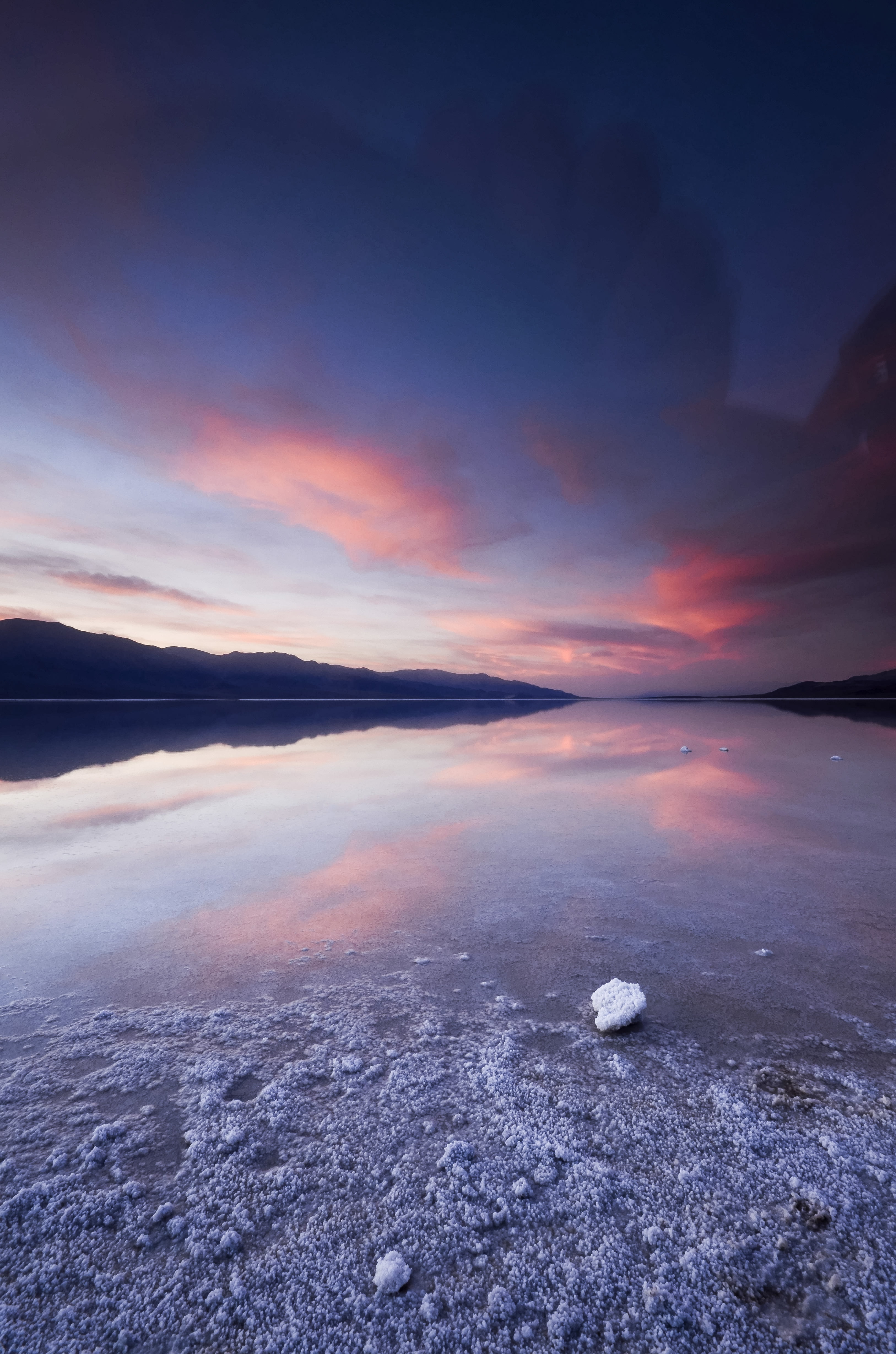 snow, salty water, beauty In Nature, nature, Death Valley National Park, outdoors, Bad, sunset, Mojave Desert, near, mountain, scenics, sky, photography, Phone HD Wallpaper
