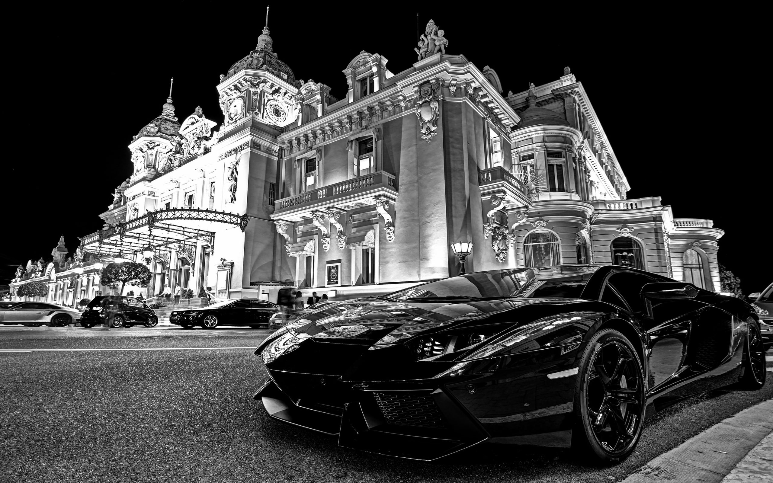 car, hd, casino, outside, monaco, monte, lamborghini, carlo, parked, 2K, desktop, HD Wallpaper
