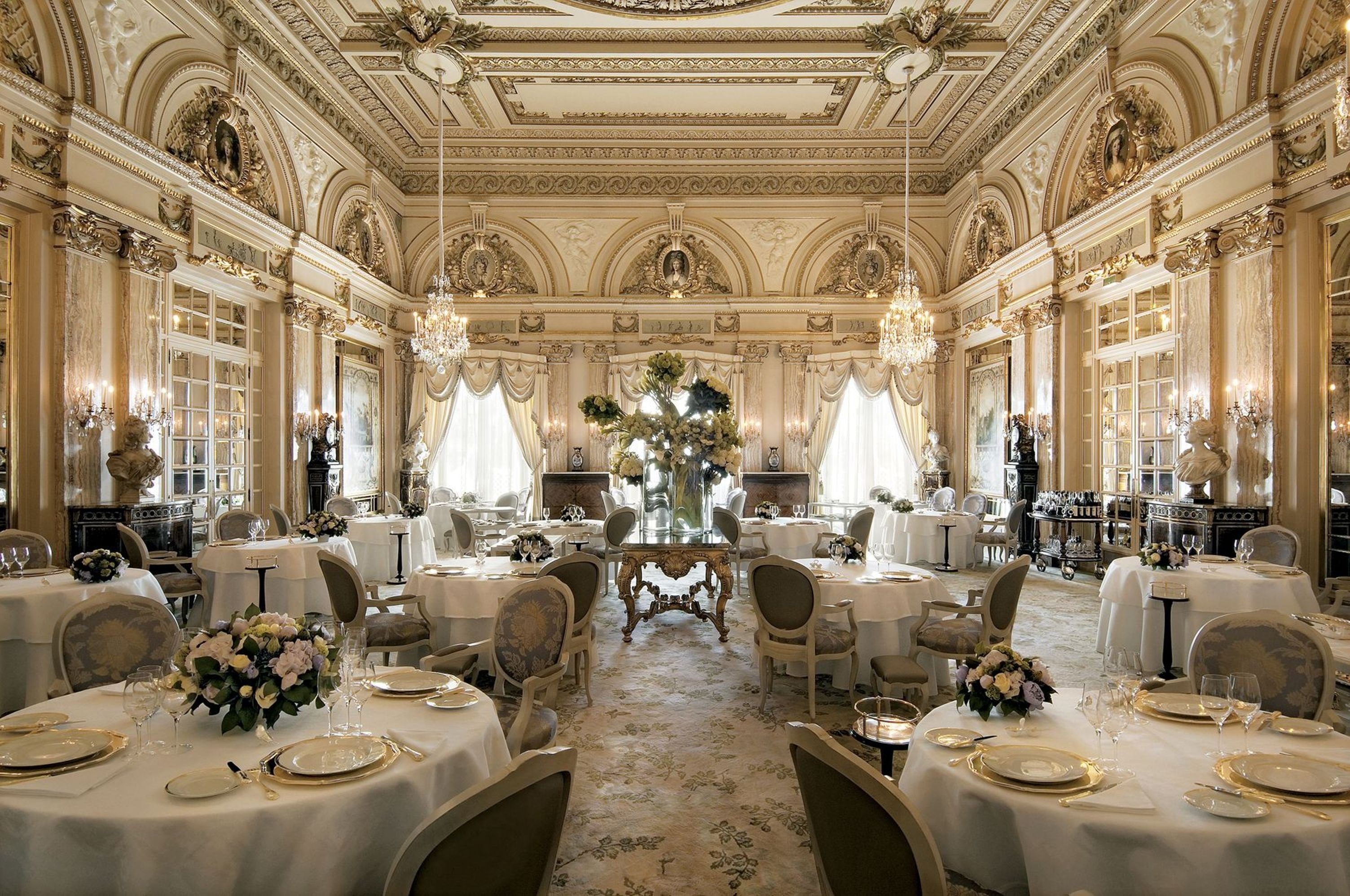 chair, architecture, glass, seat, restaurant, lighting equipment, architectural column, ceiling, food and drink, Monaco, wealth, travel destinations, built structure, HD Wallpaper