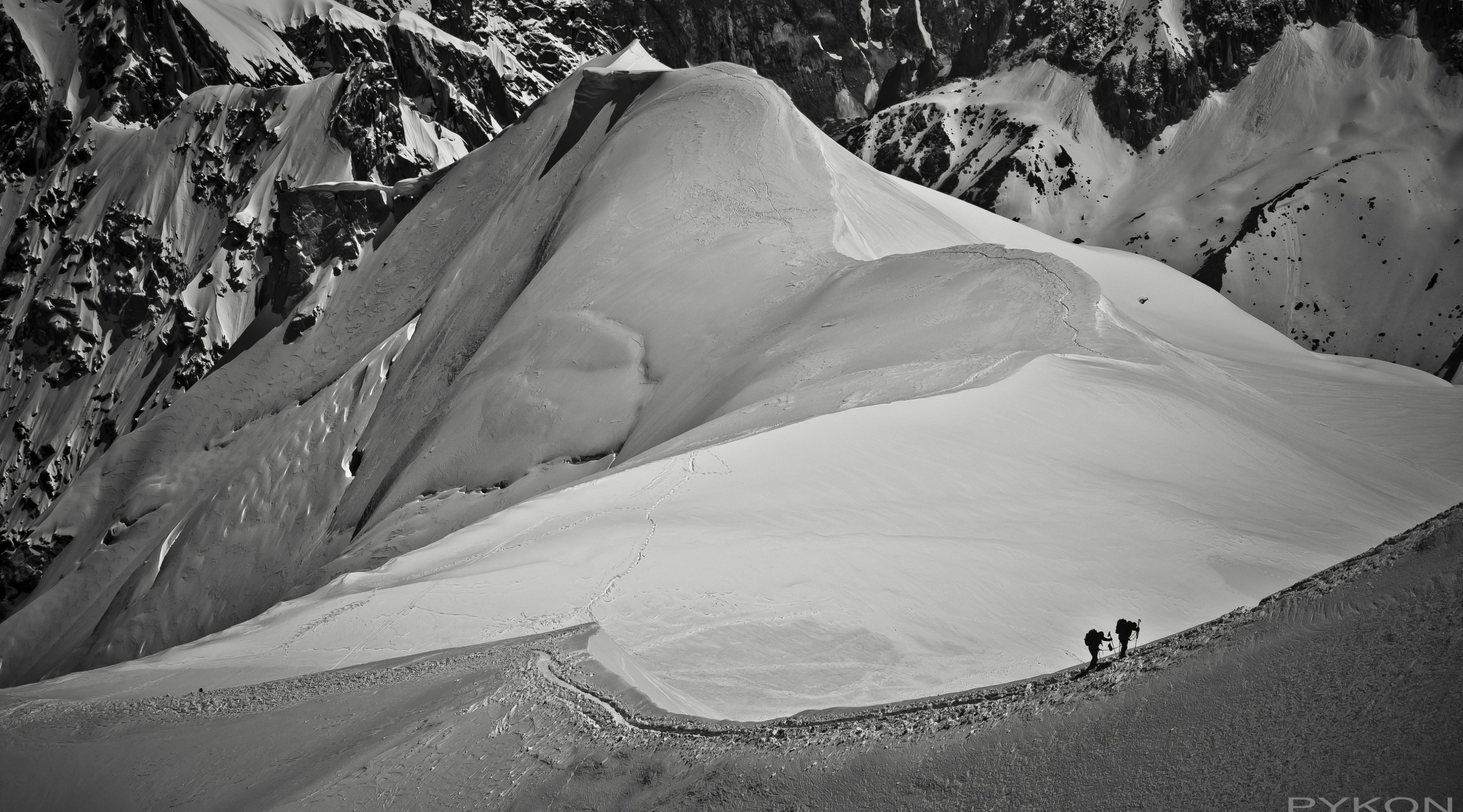 Black and White, chamonix, Europe, 4K, HD Wallpaper