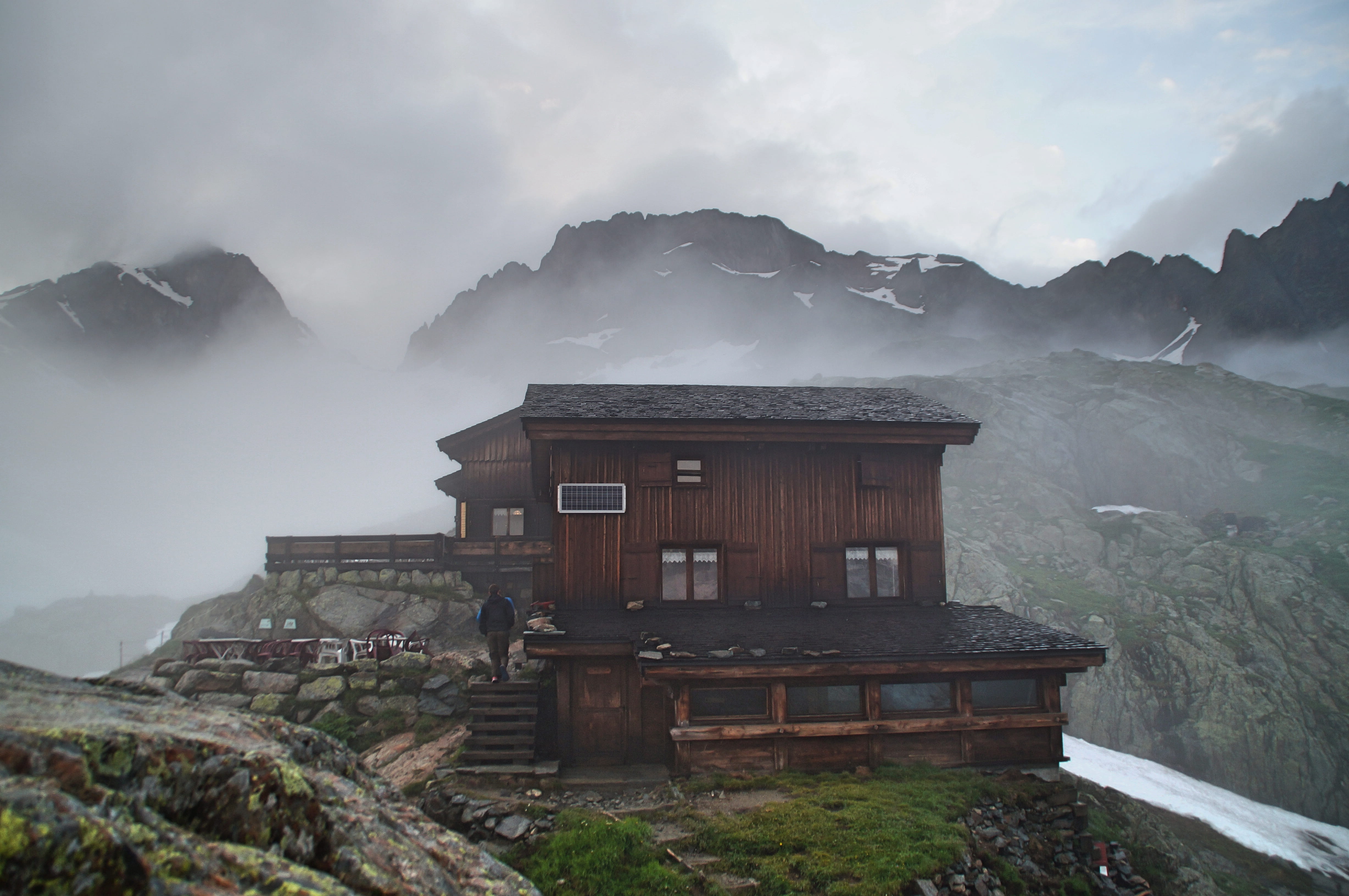explore, day, snow, tranquil scene, refuge, building exterior, architecture, france, lake, non-urban scene, building, tranquility, beauty in nature, chamonix, HD Wallpaper