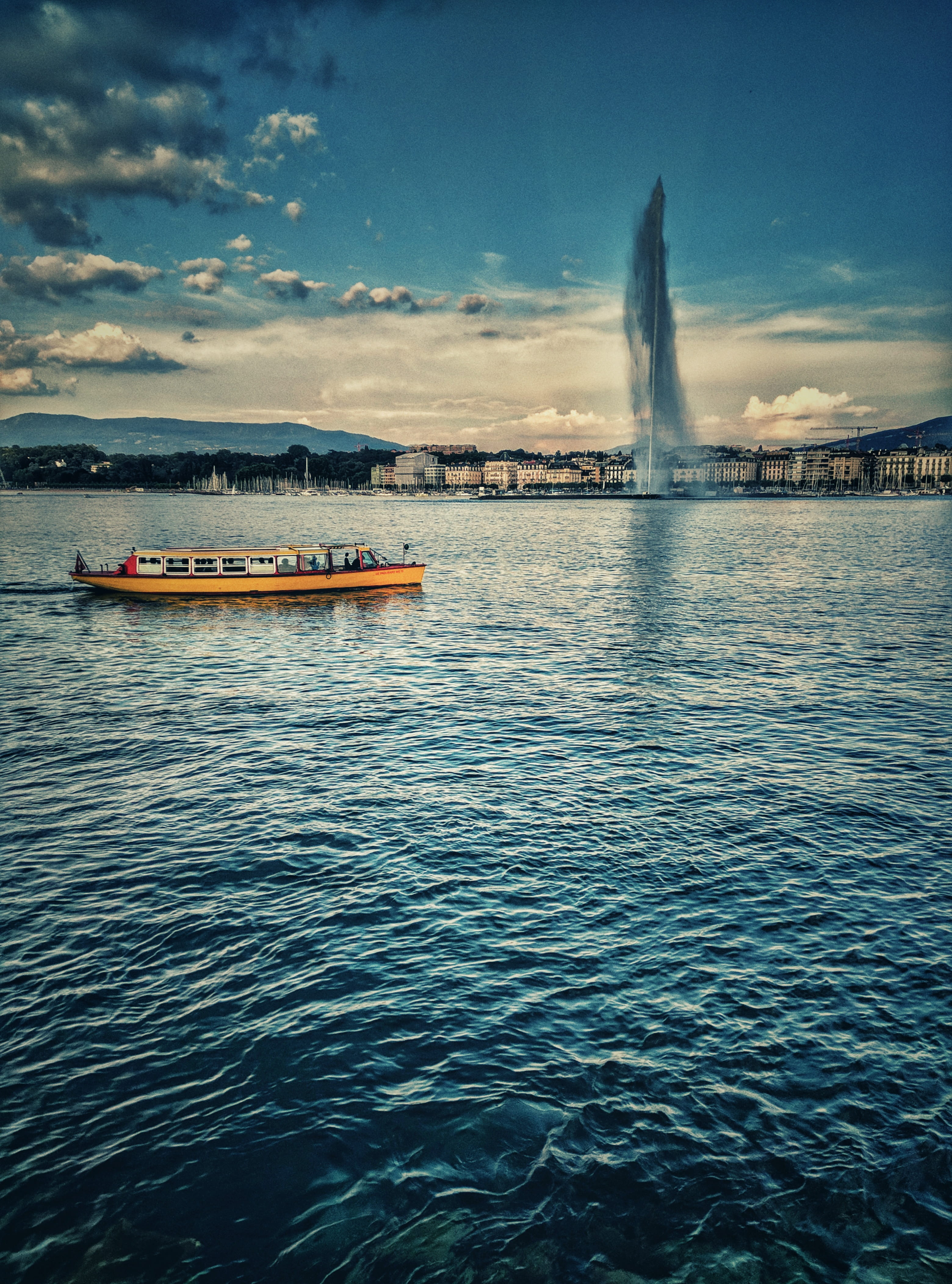 sky, transportation, tourism, architecture, waterfront, cloud - sky, travel destinations, genève, beauty in nature, nautical vessel, mode of transportation, Phone HD Wallpaper