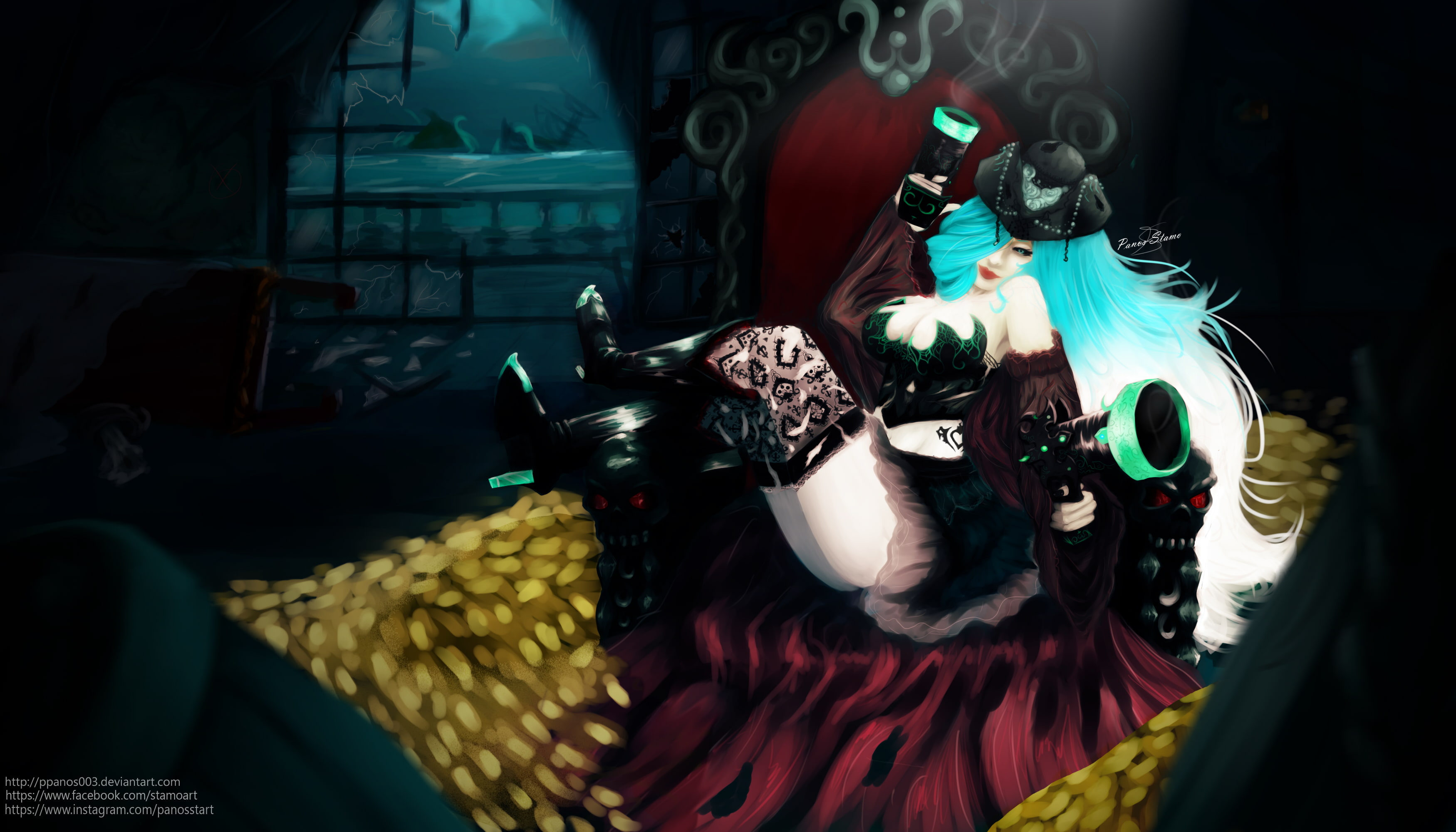 close-up, human representation, League of Legends, still life, night, Miss Fortune, artwork, food and drink, 2K, religion, art and craft, yellow, clothing, HD Wallpaper