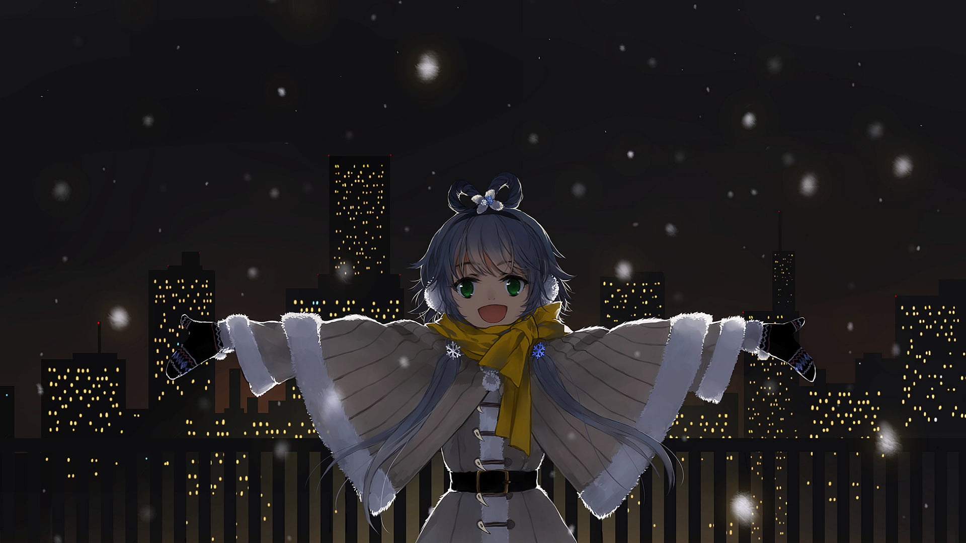 building, standing, Vocaloid China, costume, illuminated, 1080P, built structure, night, architecture, copy space, protection, indoors, security, digital composite, HD Wallpaper