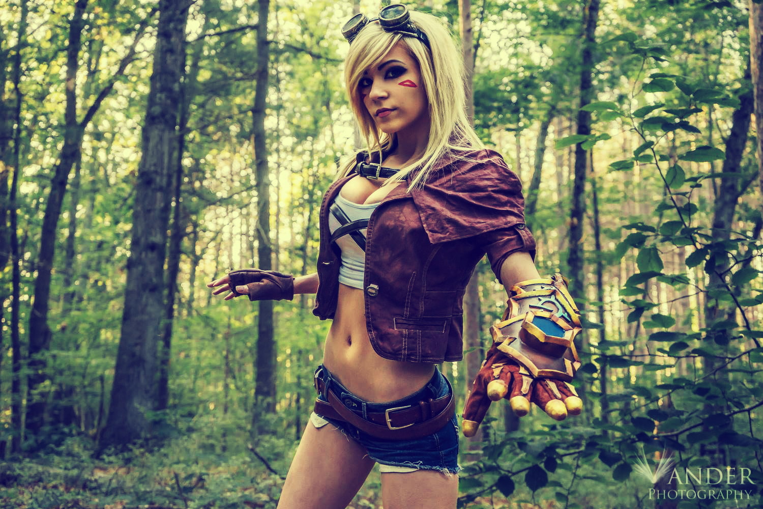 plant, young women, woodland, outdoors, young adult, land, fashion, real people, women outdoors, cosplay, portrait, casual clothing, hairstyle, Ezreal (League Of Legends), HD Wallpaper