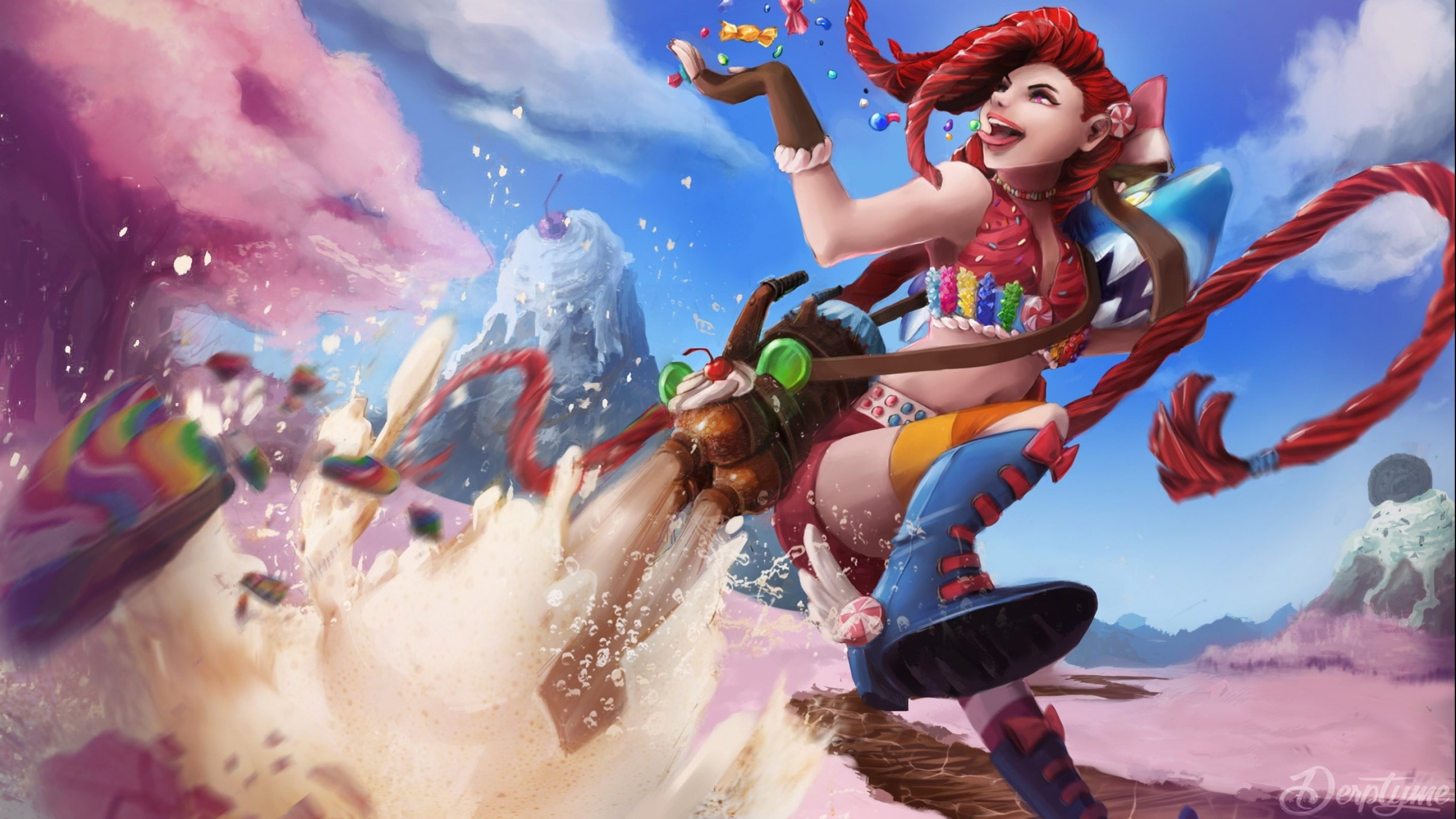 art, water, real people, haired, lifestyles, 2K, traditional Festival, League of Legends, enjoyment, red, cultures, sky, young women, multi Colored, trip, HD Wallpaper