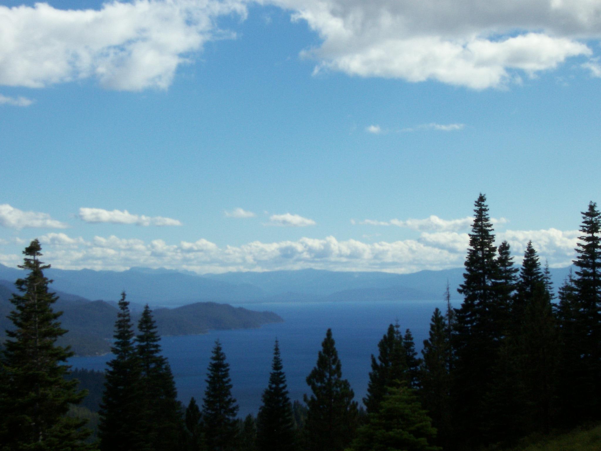 green, mountains, lakes, blue, trees, lake, tahoe, north, pine, 3d and abstract, 1080P, HD Wallpaper