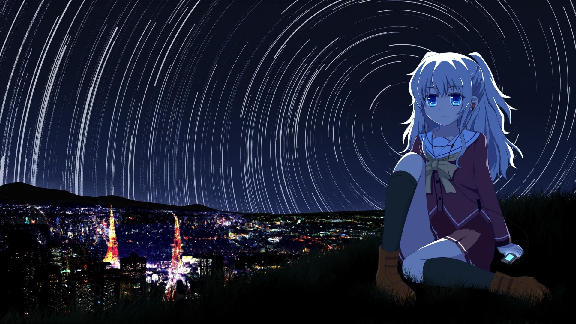 1080P, Charlotte, Anime, Nao Tomori, HD Wallpaper
