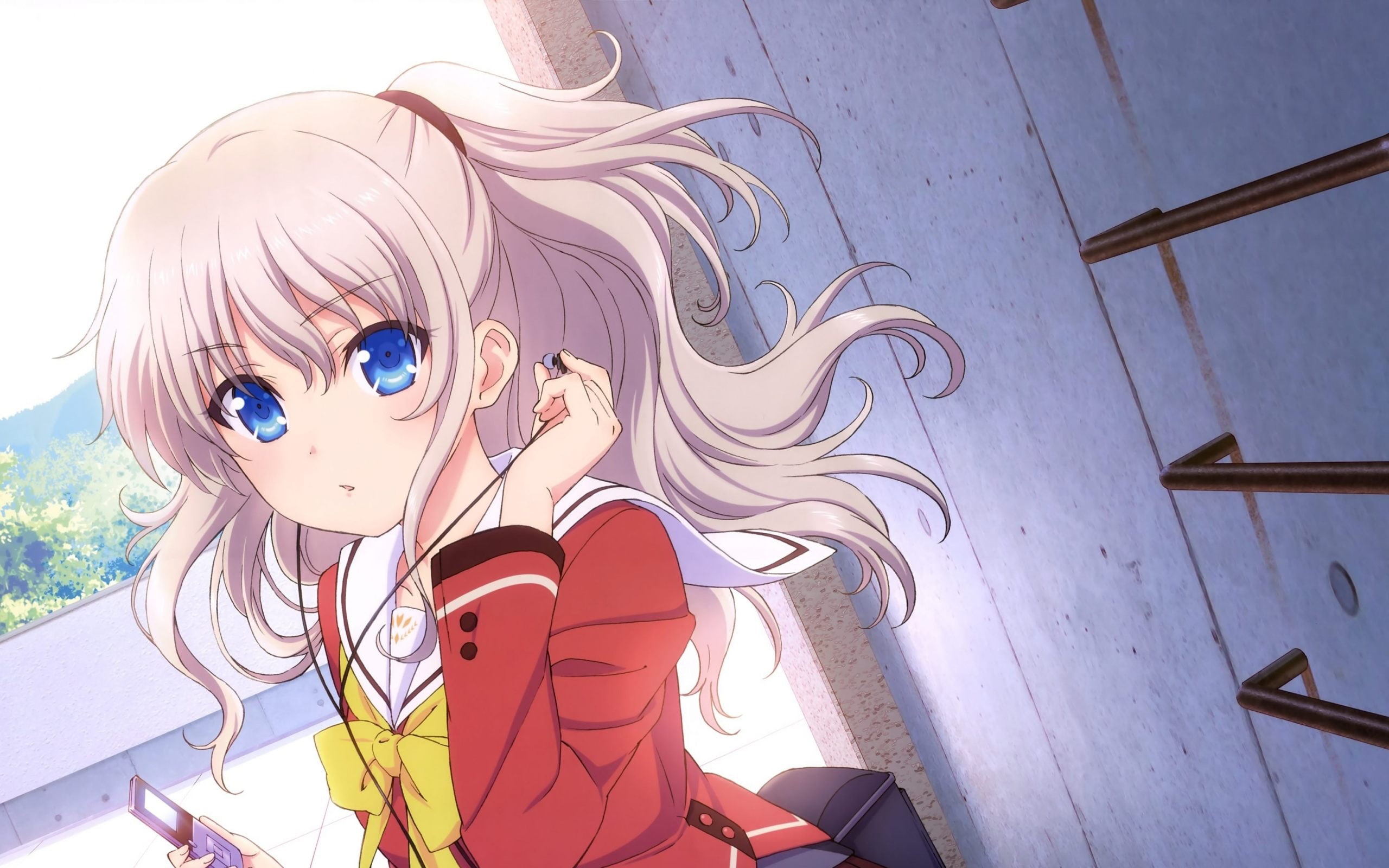 innocence, Tomori Nao, creativity, Charlotte (anime), wall - building feature, representation, real people, one person, women, sunlight, indoors, day, childhood, HD Wallpaper