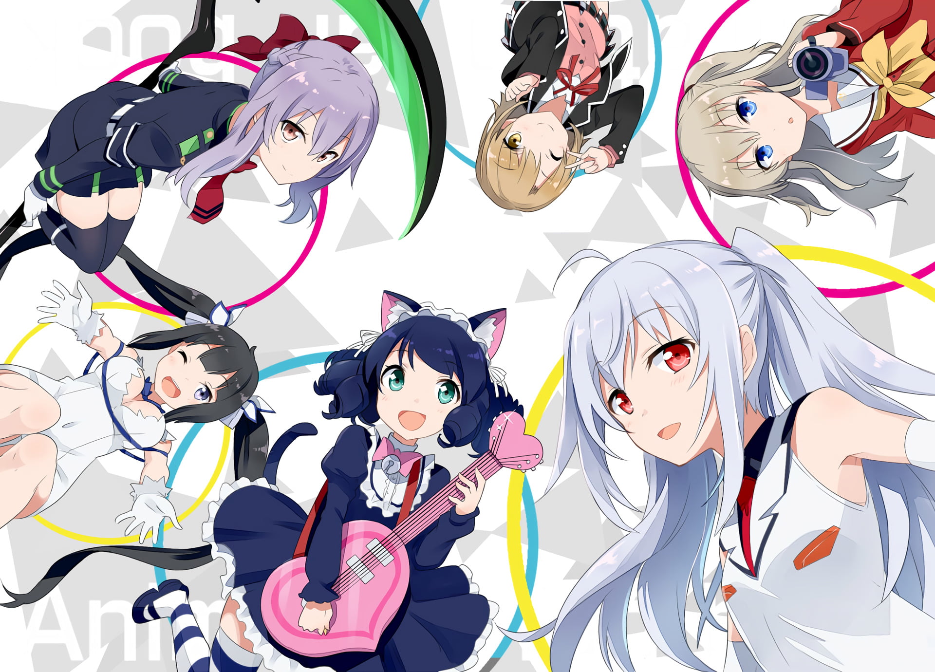 real people, high angle view, My Teen Romantic Comedy SNAFU, Shinoa Hīragi, art and craft, leisure activity, front view, Anime, adult, Show by Rock!!, characters, HD Wallpaper