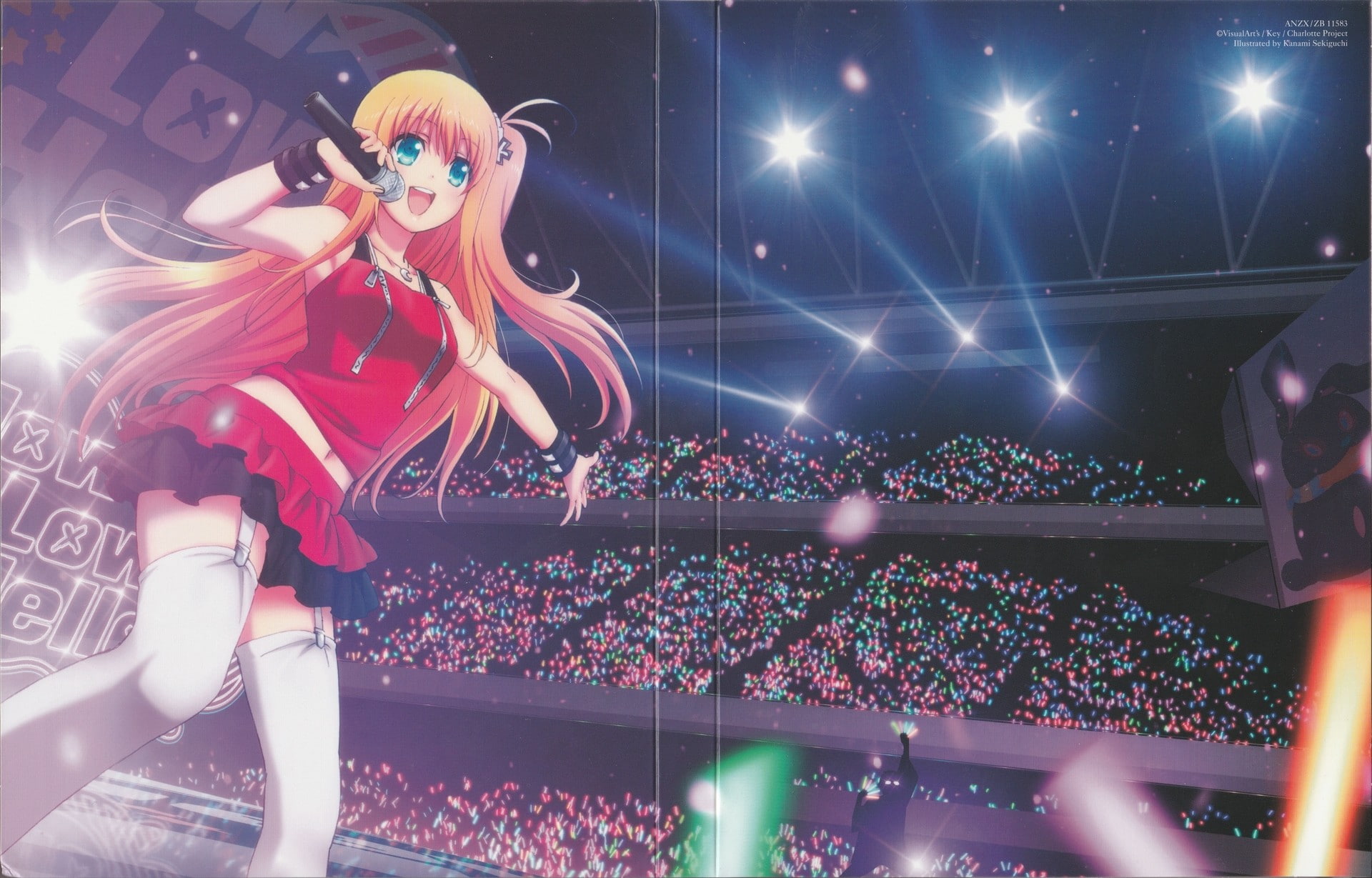anime girls, 1080P, Nishimori Yusa, Charlotte (anime), thigh-highs, HD Wallpaper