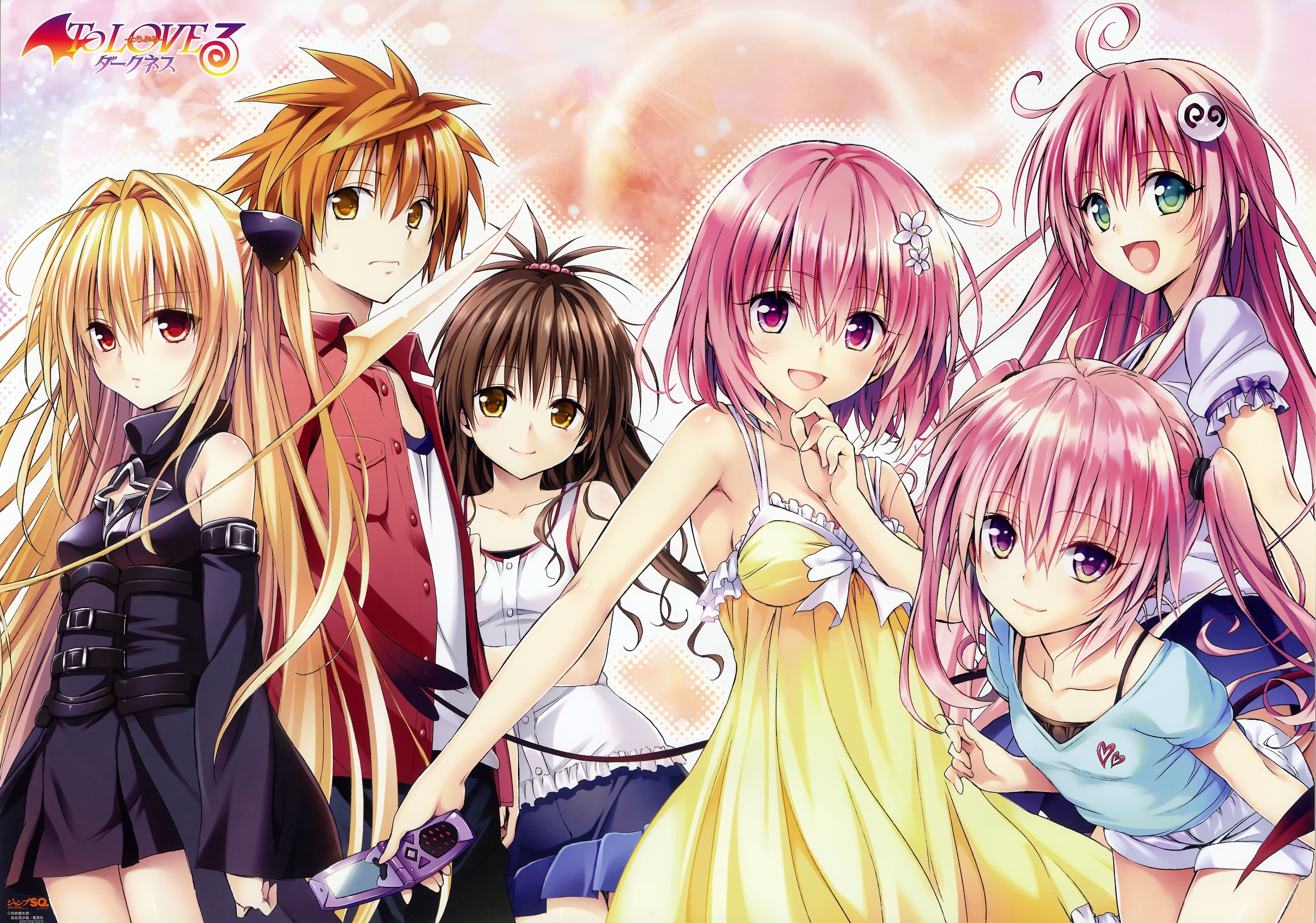 looking at camera, people, party - social event, Nana Asta Deviluke, costume, white, girls, childhood, Yuuki Mikan, females, Momo Velia Deviluke, celebration, HD Wallpaper
