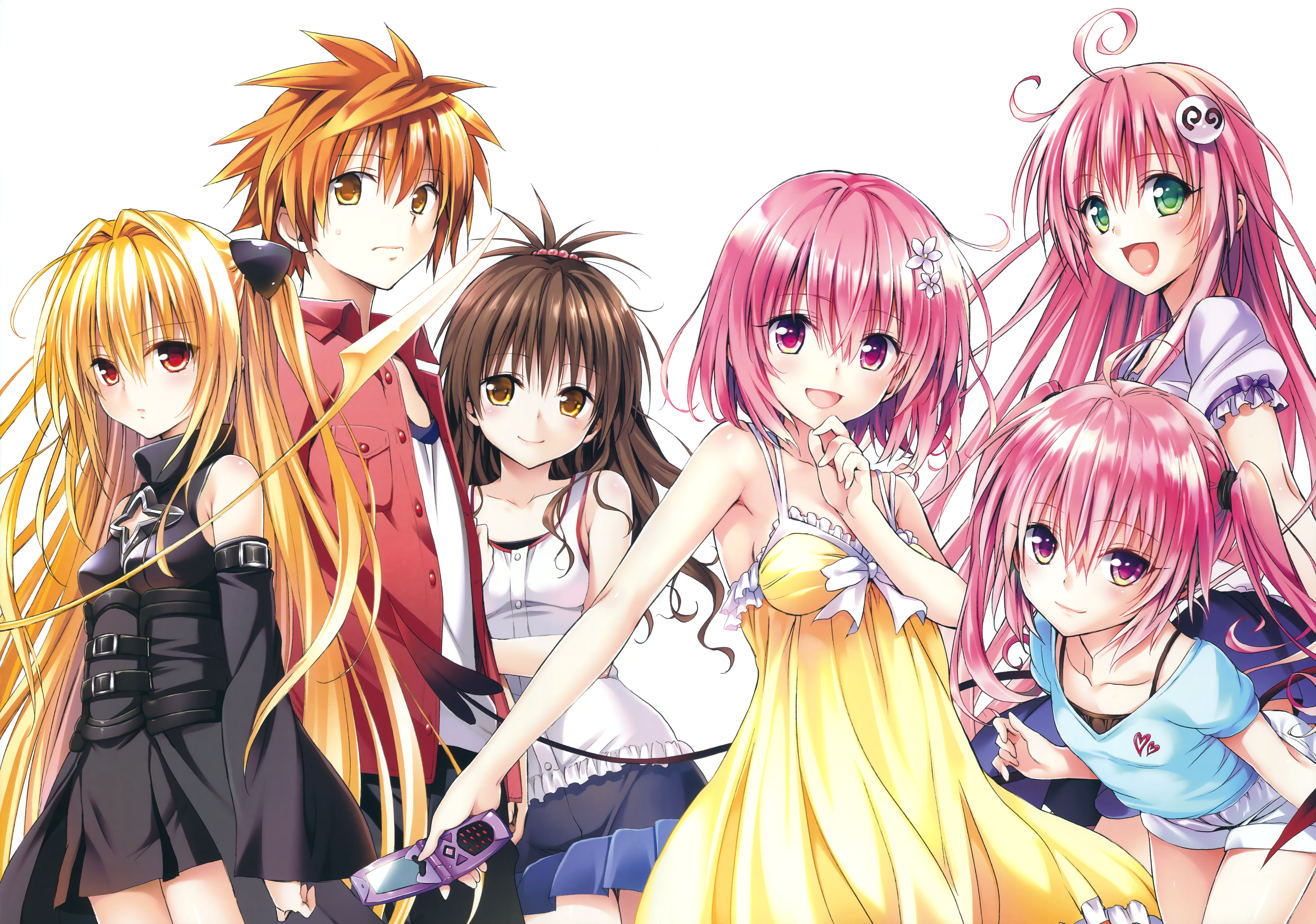Mikan Yuuki, To Love-Ru: Darkness, Anime, Rito Yuuki, Nana Astar Deviluke, Momo Velia Deviluke, Golden Darkness, 5K, Lala Satalin Deviluke, HD Wallpaper