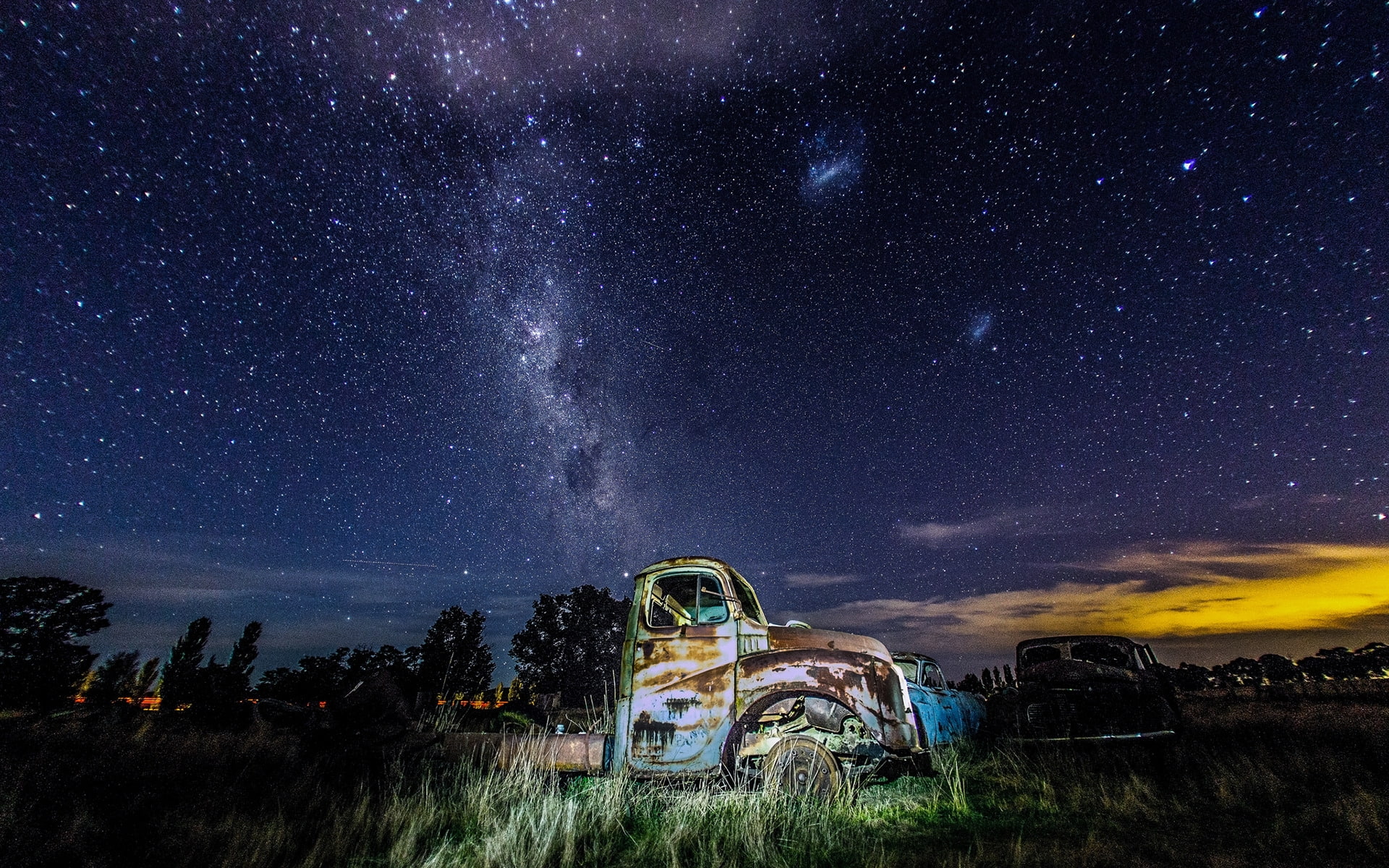 night, stargazing, 1080P, sky, HD Wallpaper