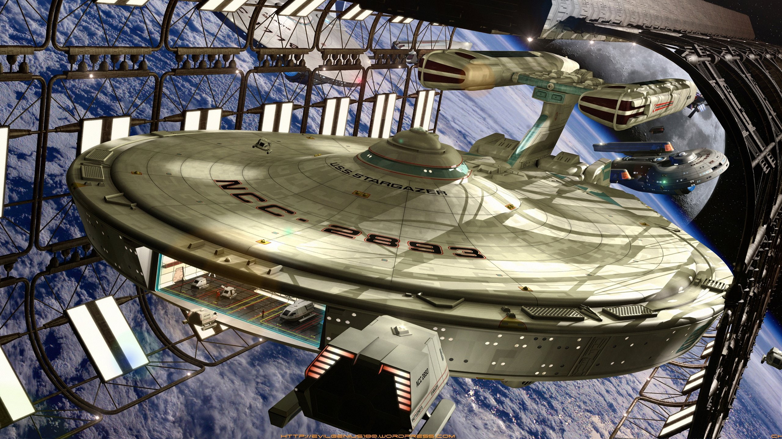 trek, stargazer, star, ship, 2K, HD Wallpaper