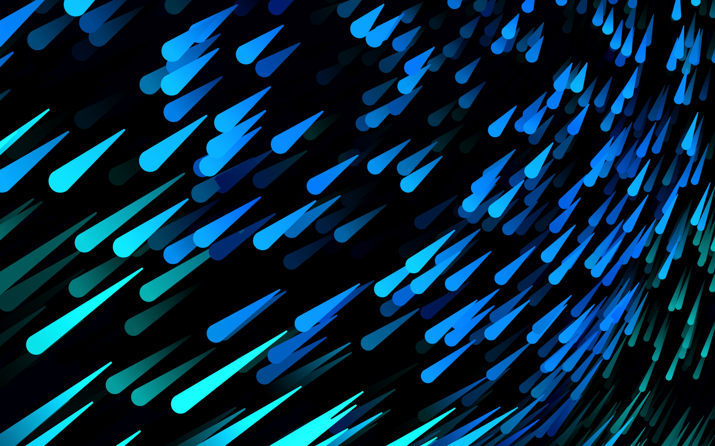 rain, sparks, abstraction, 2K, drops, Starfall, HD Wallpaper