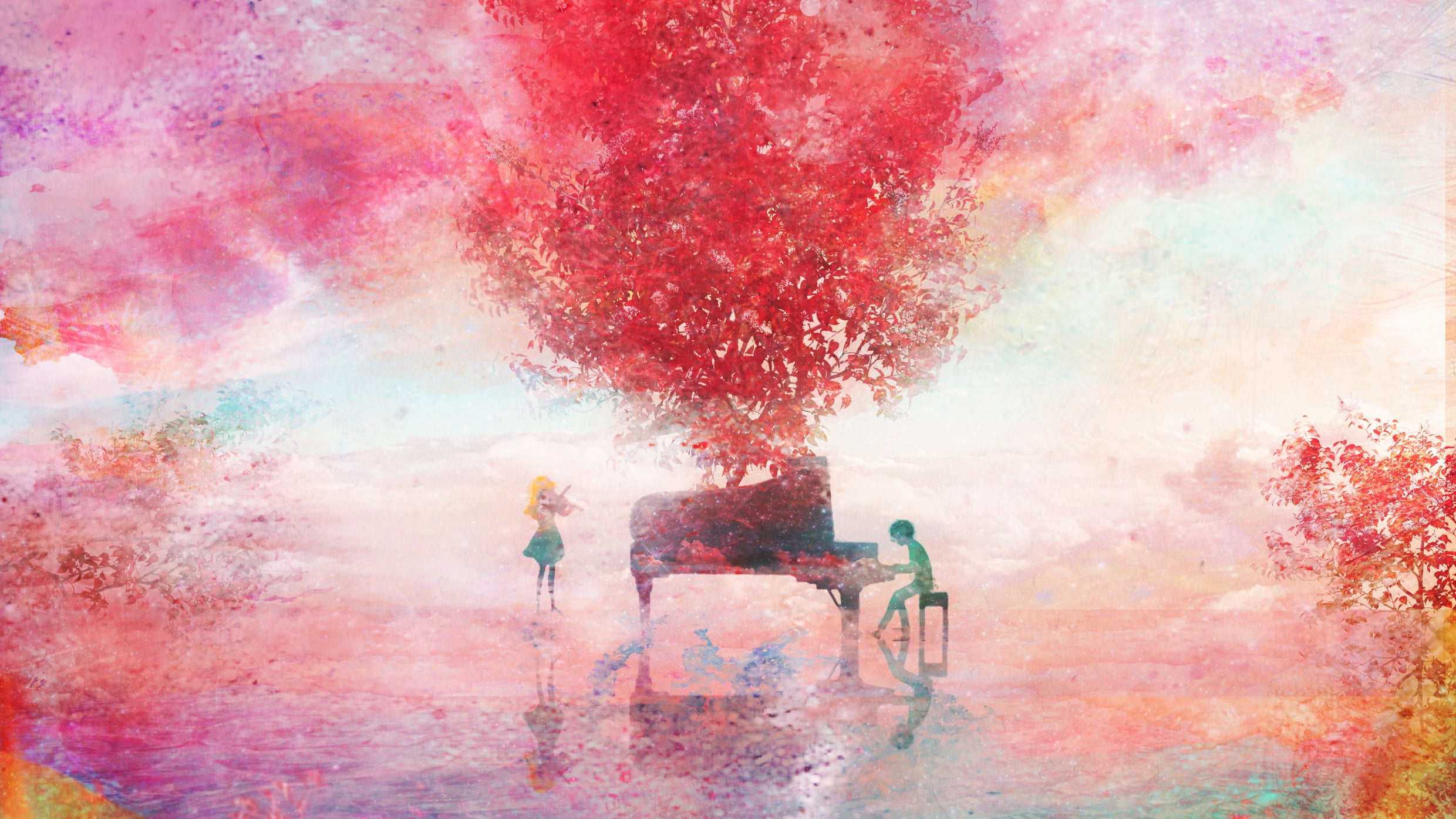 1080P, Kaori Miyazono, Anime, Kousei Arima, Your Lie in April, HD Wallpaper