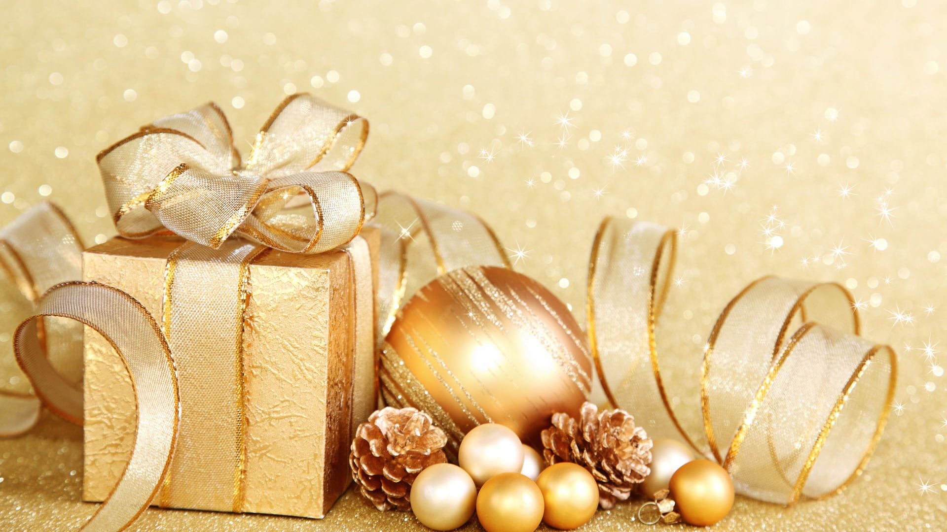 event, luxury, year, bright, present, traditional, ribbon - sewing item, design, symbol, season, wealth, ornate, star, card, pearl jewelry, new, holiday, HD Wallpaper