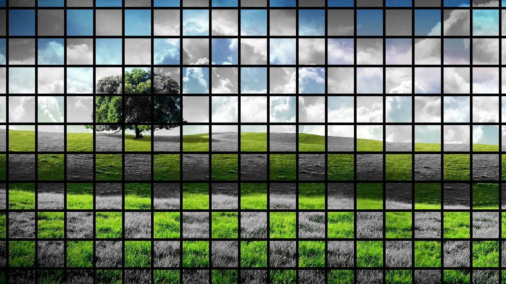 nature, landscape, transfer print, tree, built structure, outdoors, trees, sky, fence, auto post production filter, day, 1080P, window, no people, green color, HD Wallpaper