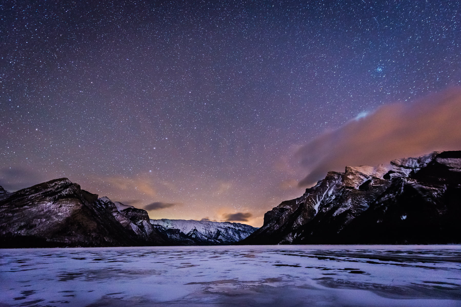space, banff  alberta, constellation, snow, starry night, landscape, landscape photography, big  dipper, science, sky, photography, trees, pond, galaxy, HD Wallpaper