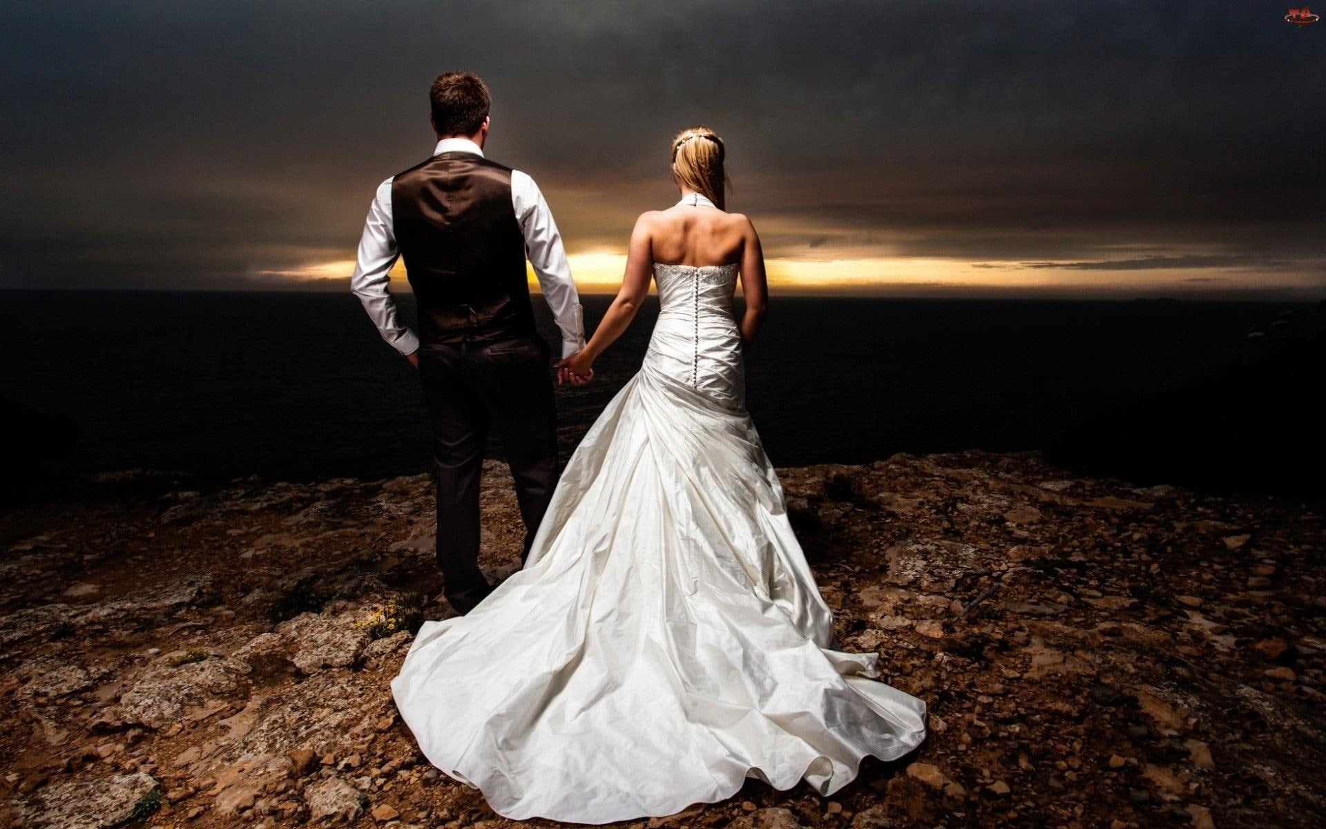 1080P, couple, 3d and abstract, bride, wedding, woman, man, bridal, dress, photo, HD Wallpaper