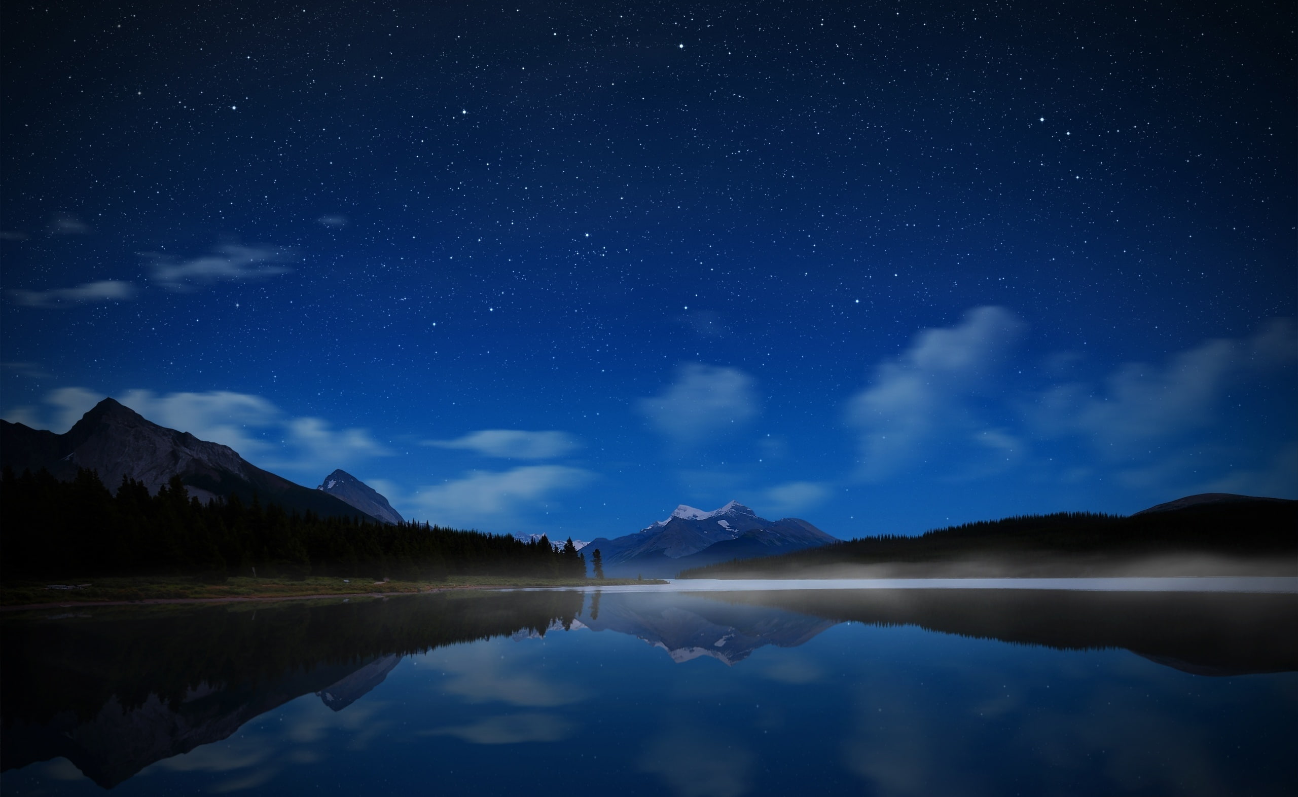 Starry, star, calm, astronomy, sky, Nature, space, trees, white, night, body, non-urban scene, tranquil scene, tranquility, milky way, silhouette, beauty in nature, HD Wallpaper