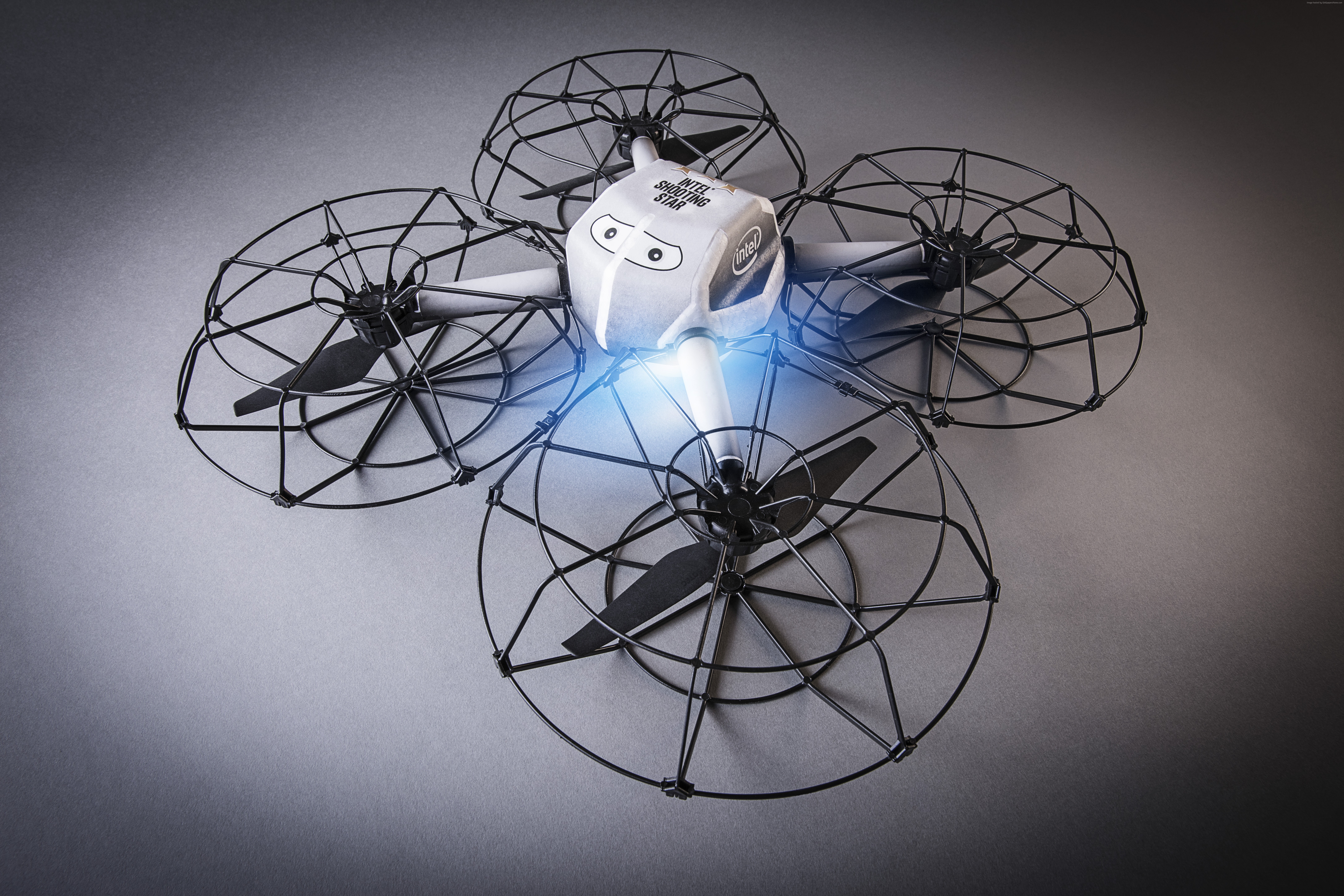 8k, drones, 4k, Intel Shooting Star, 8K, HD Wallpaper