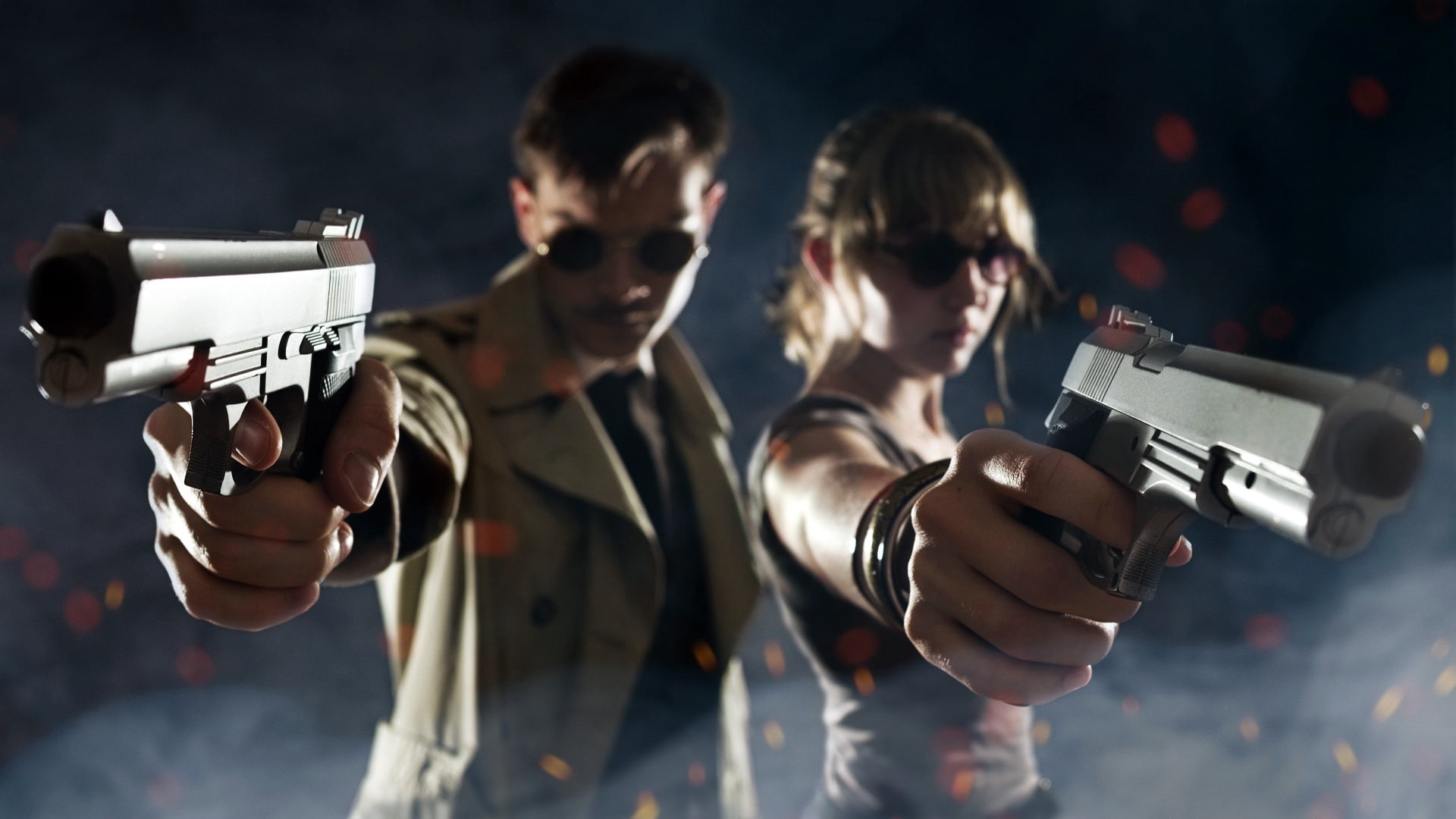 sign, photography themes, caucasian Ethnicity, mafia, bodyguard, detective, violence, technology, aiming, shooting A Weapon, standing, murderer, males, HD Wallpaper