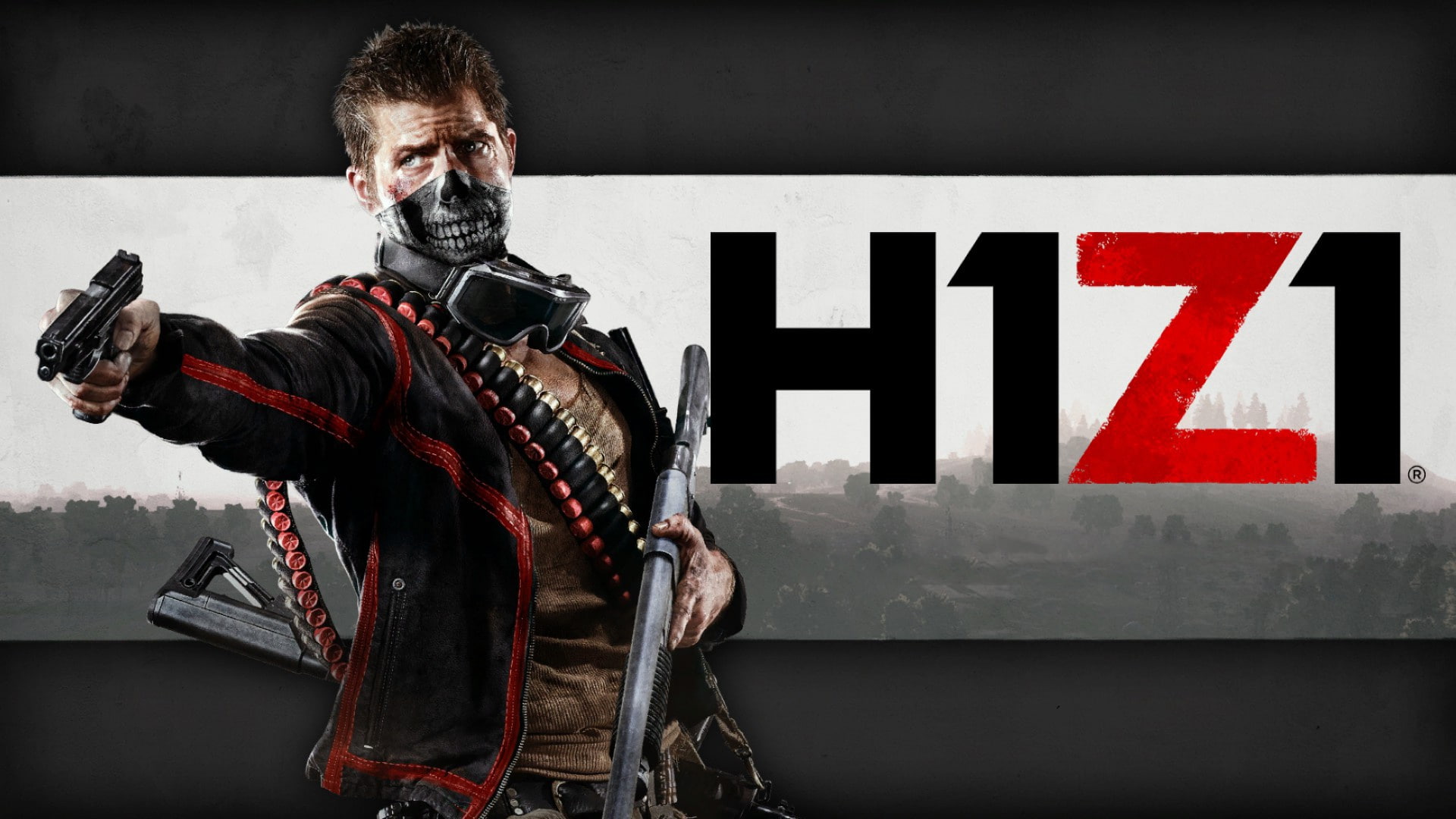 gun, H1Z1: King of the Kill, loot, ammo, weapons, shotgun, look, the game, goggles, cartridges, Male, pistol, 1080P, mask, game, rifle, Man, glasses, H1Z1, HD Wallpaper
