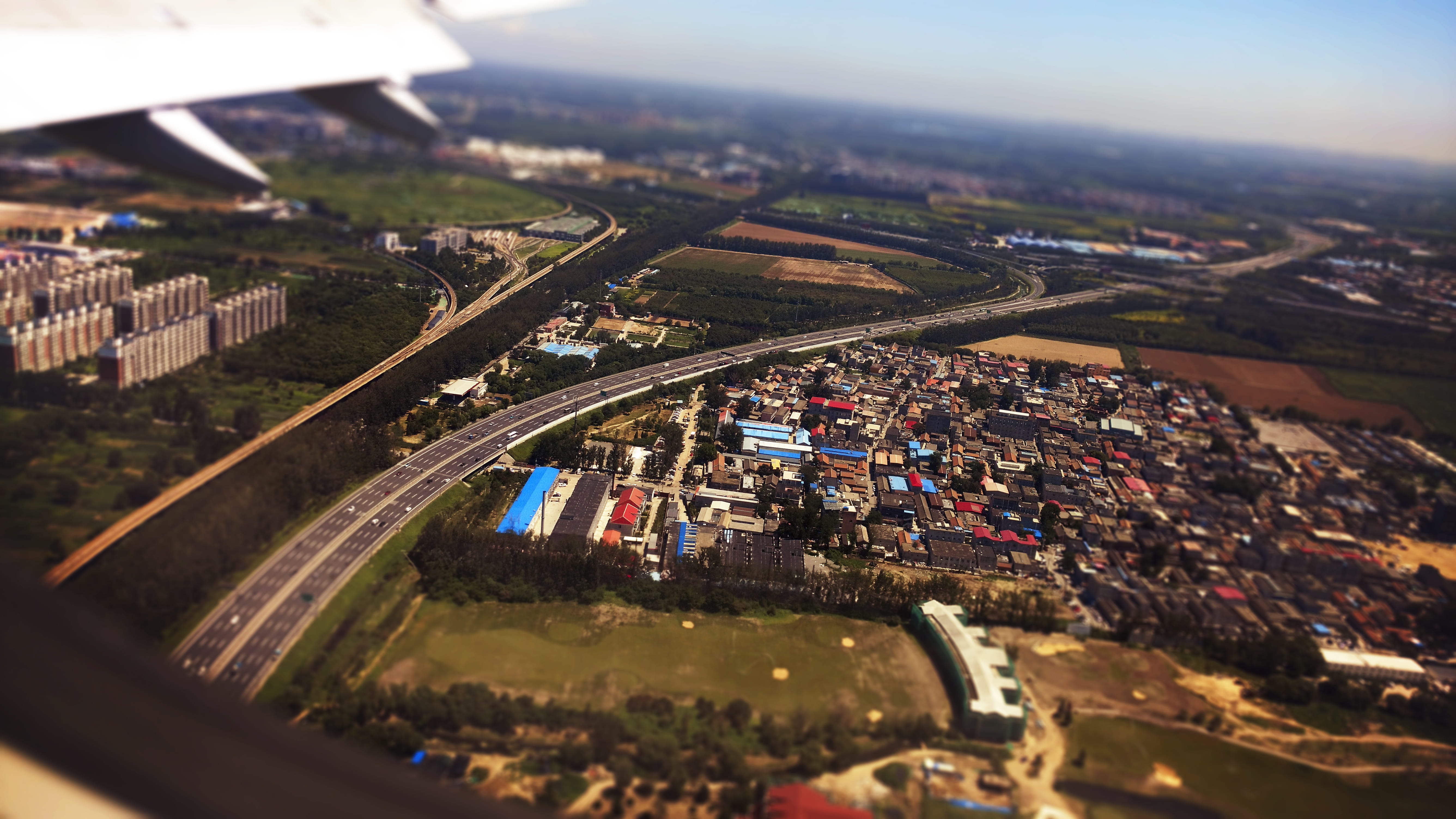 aeroplane, areal, crowd, road, sky, building exterior, aerial view, city, building, city life, mode of transportation, houses, day, 5K, transportation, HD Wallpaper