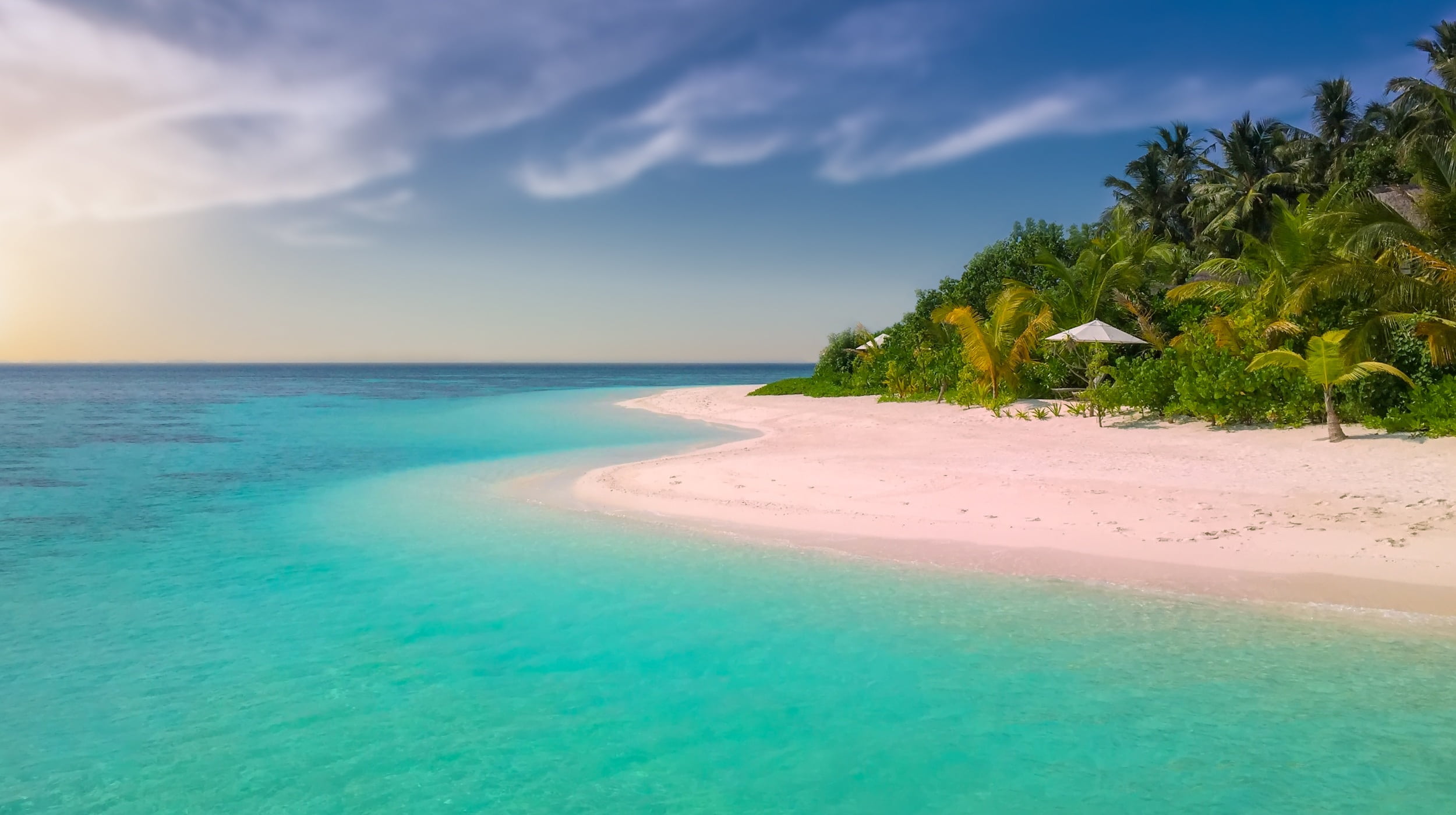 beauty in nature, sea, beach, 1080P, an island, vacations, lagoon, seascape, water, pink sand, sand, land, horizon over water, country, outdoors, scenics, HD Wallpaper