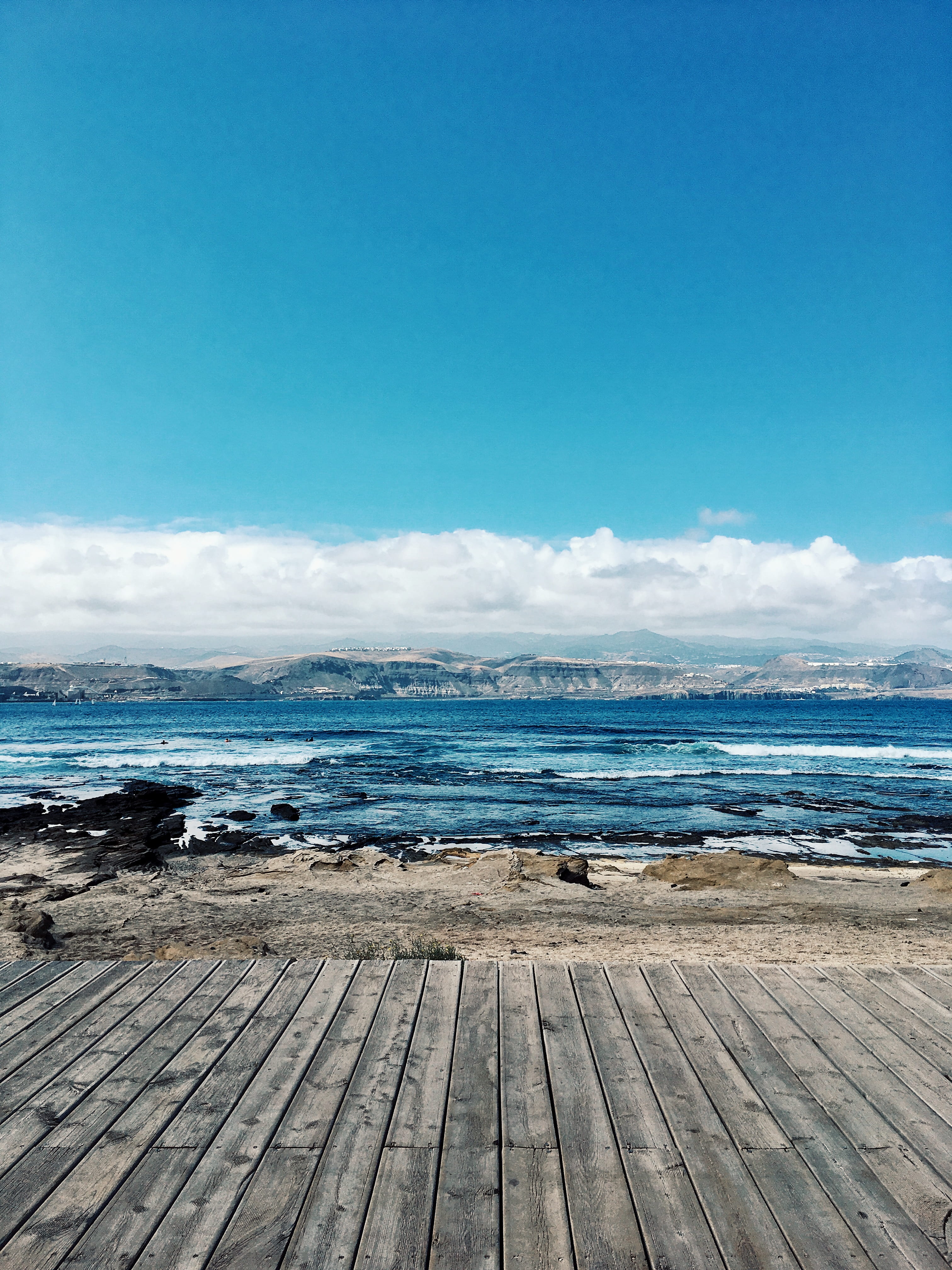 idyllic, island, tranquil scene, scenics - nature, spain, outdoors, summer, wood, beauty in nature, day, seaside, tranquility, pier, 4K, landscape, no people, Phone HD Wallpaper