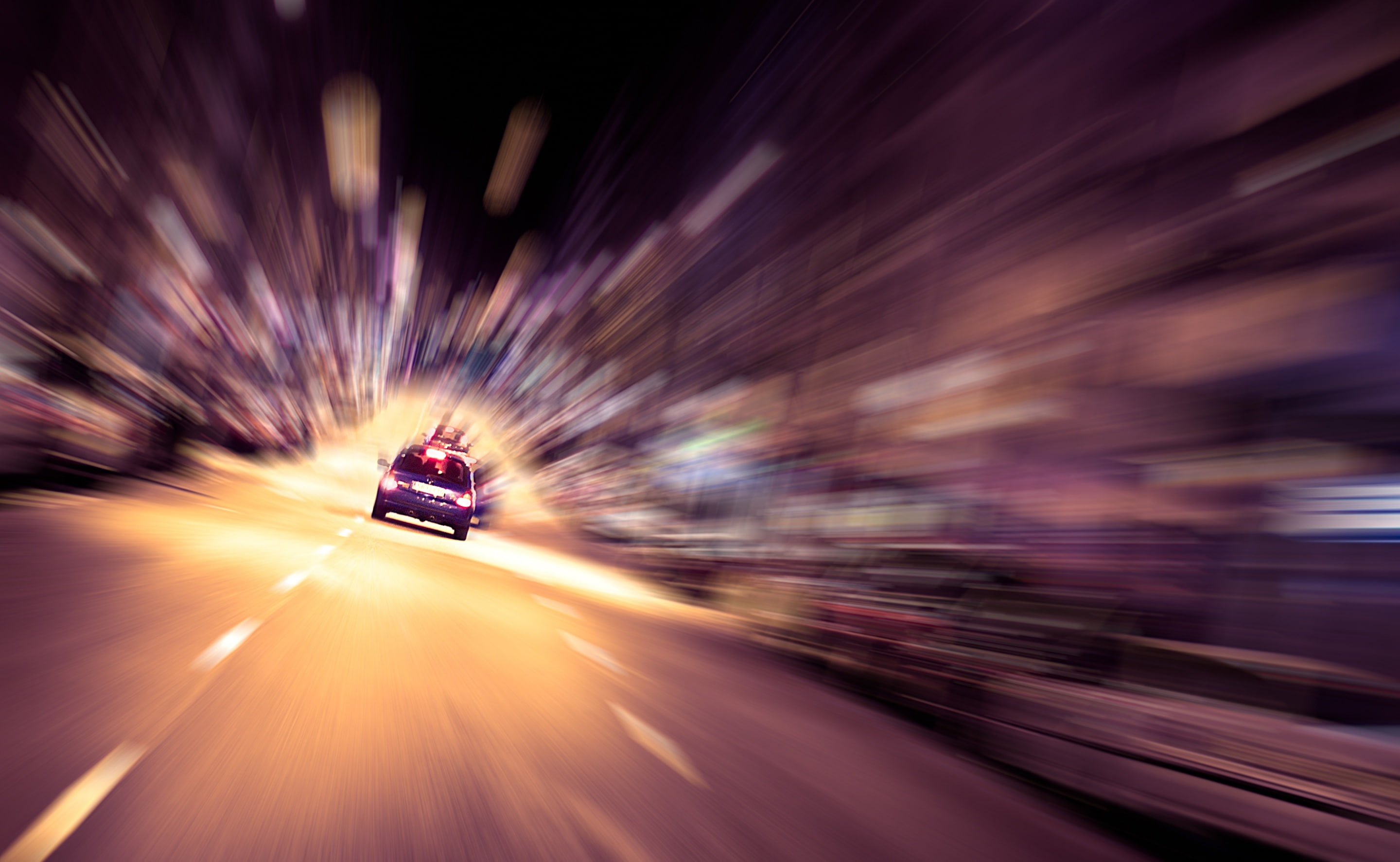 city, motor vehicle, night, car, driving, the way forward, speed, mode of transportation, velocidad, road, Spain, canon, multiple lane highway, travel, HD Wallpaper