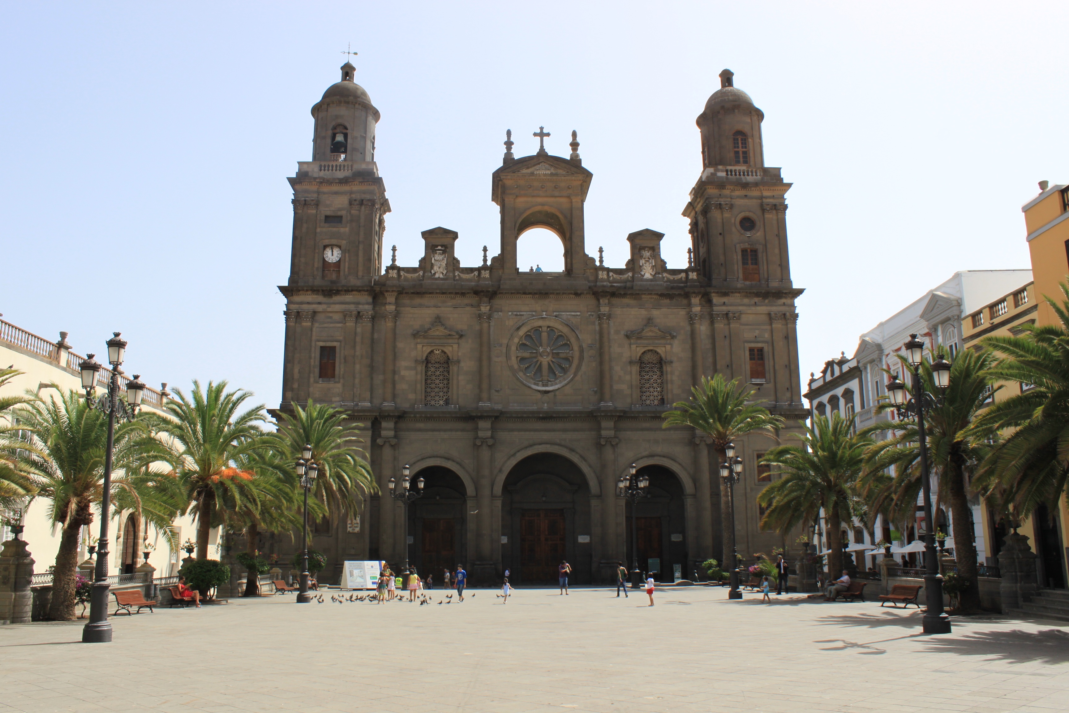 spain, high, historic, belief, europe, built structure, building exterior, spanish, gran canaria, architecture, sky, outdoors, place of worship, church, HD Wallpaper