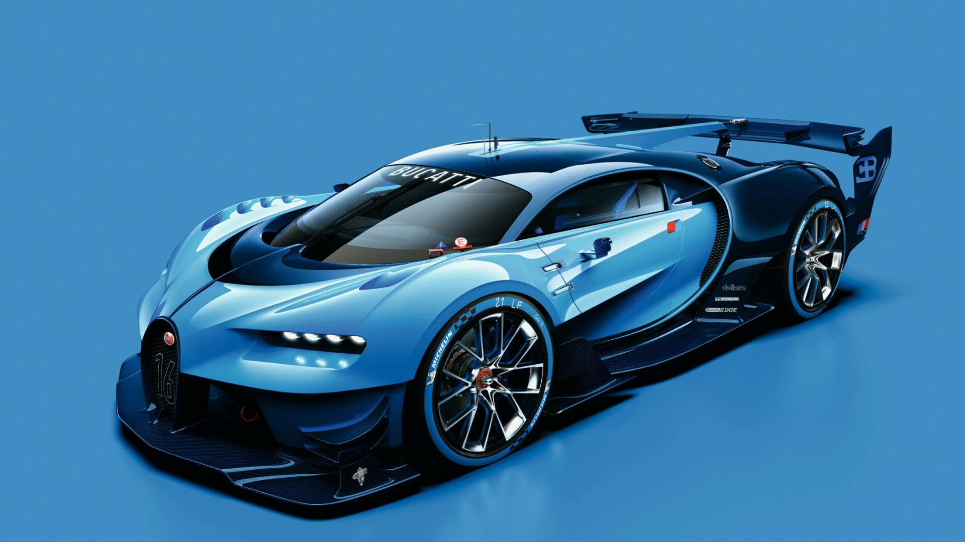 chrome, 2015, vehicle, 1080P, clean, modern, performance car, supercar, motor vehicle, metal, bugatti, blue, bugatti vision, indoors, automotive design, HD Wallpaper