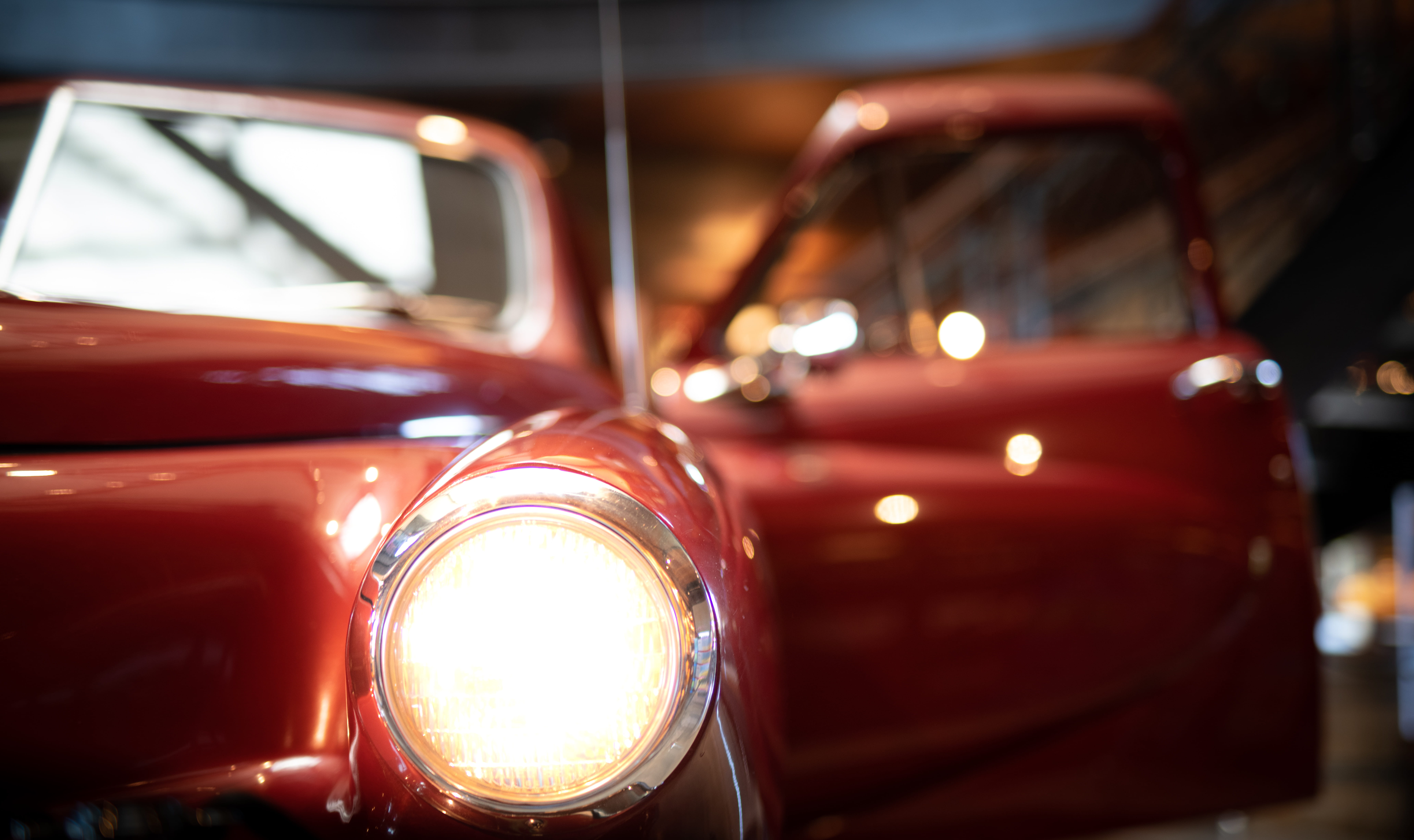 automobile, 8K, old, no people, transportation, headlight, illuminated, architecture, united states, outdoors, vintage car, car, lighted, motor vehicle, HD Wallpaper