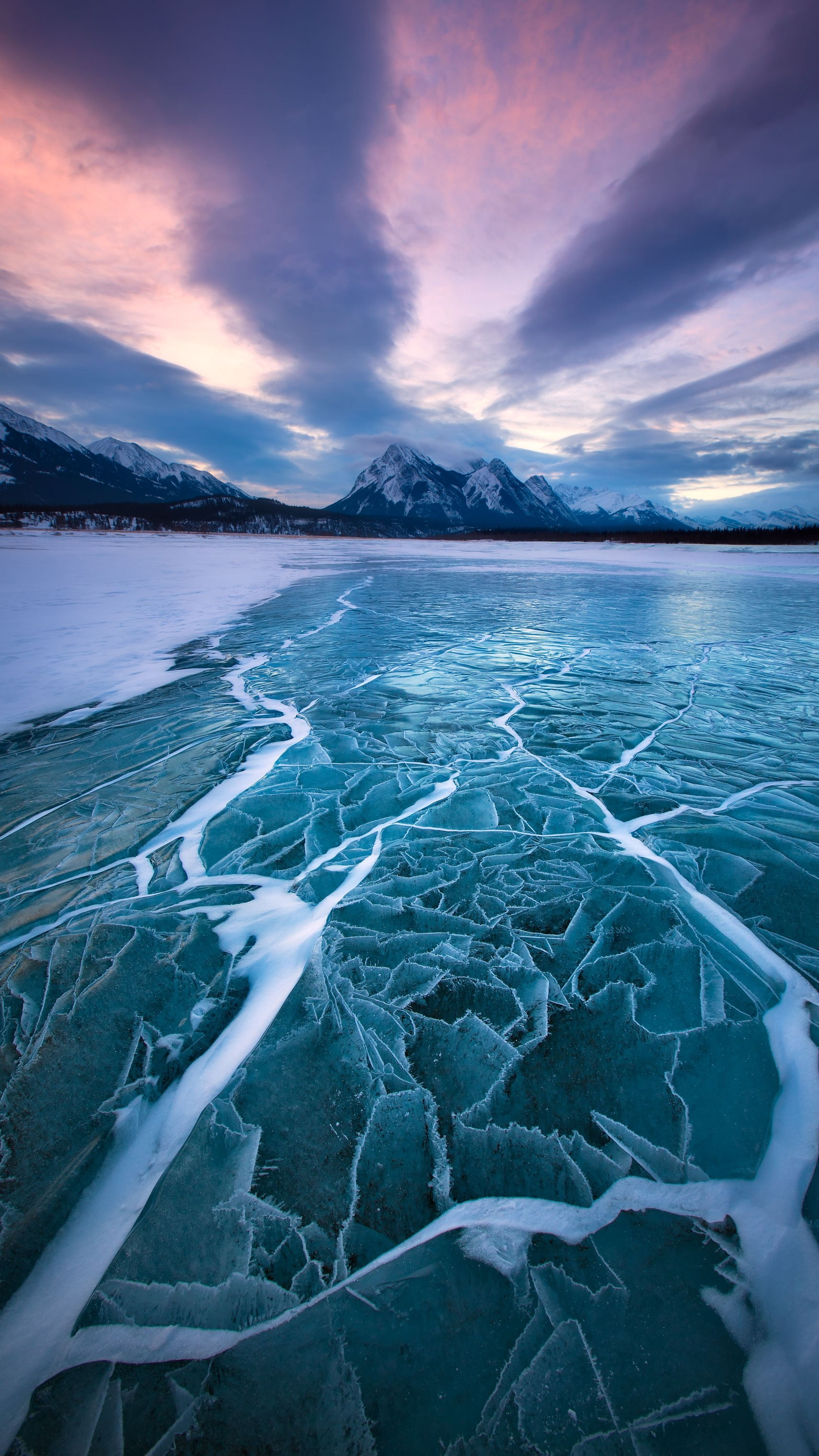 sky, frozen, nature, lagoon, water, scenics - nature, ice, cloud - sky, 2K, lake, environment, beauty in nature, cold temperature, frozen water, winter, Phone HD Wallpaper