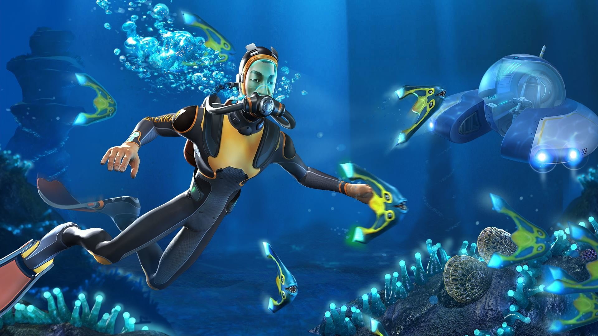 Video Game, Diver, Subnautica, Underwater, 1080P, HD Wallpaper