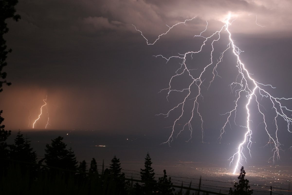 sea, nature, extreme weather, communication, ominous, storm cloud, dramatic sky, scenics - nature, night, sign, sky, warning sign, tree, beauty in nature, HD Wallpaper