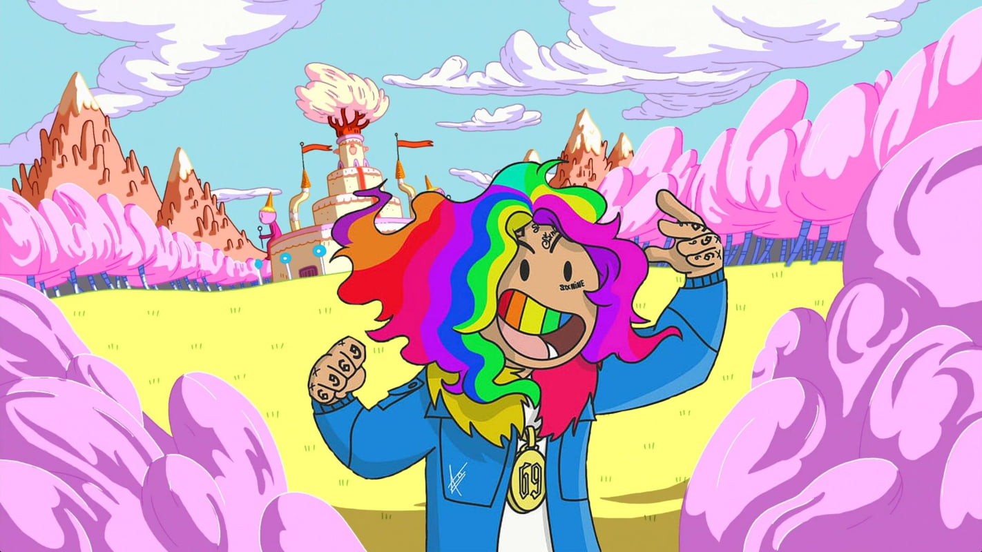 6ix9ine, 720P, synthwave, Adventure Time, HD Wallpaper