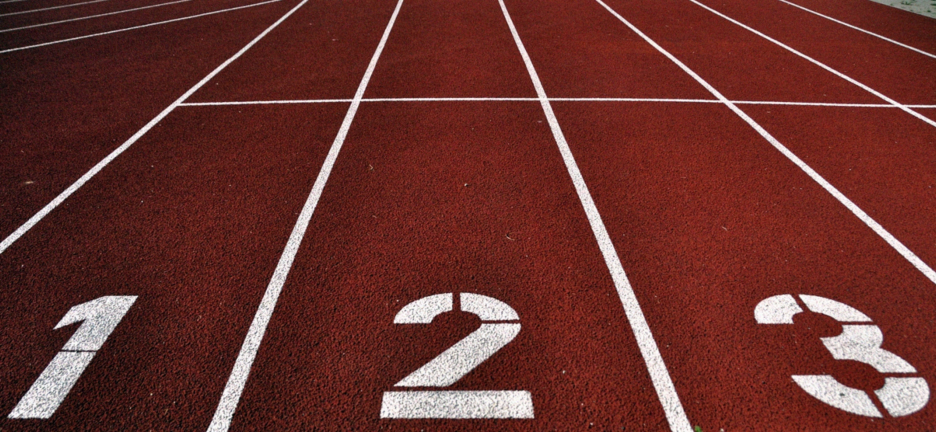 run, sprint, 2K, running, speed, competition, dividing line, outdoors, sports race, race, in a row, diminishing perspective, starting line, direction, HD Wallpaper