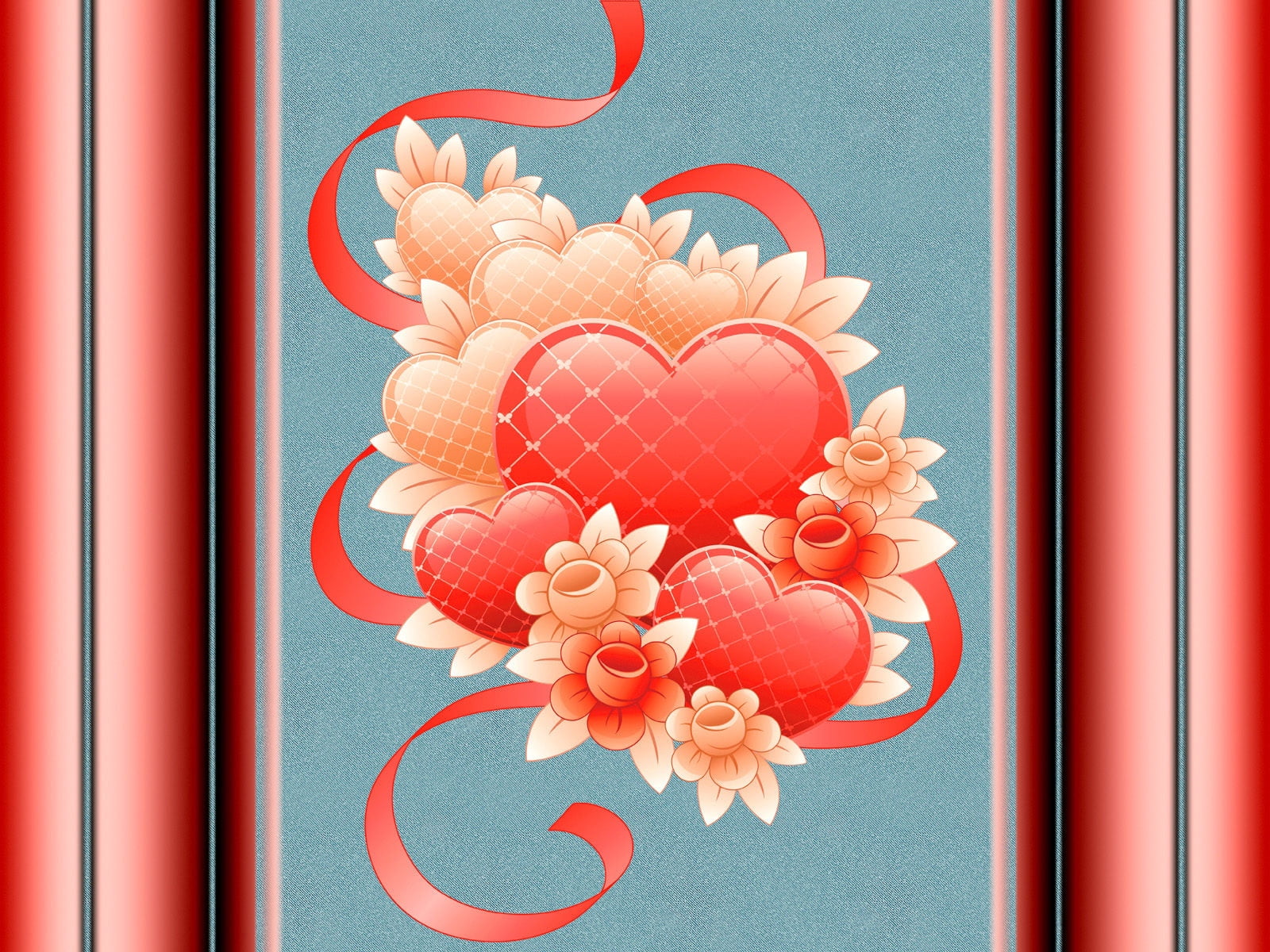 frame, pattern, flowers, computer Graphic, still life, art and craft, wallpaer, creativity, animal, light, festival, love, ornate, heats, 720P, heart, HD Wallpaper