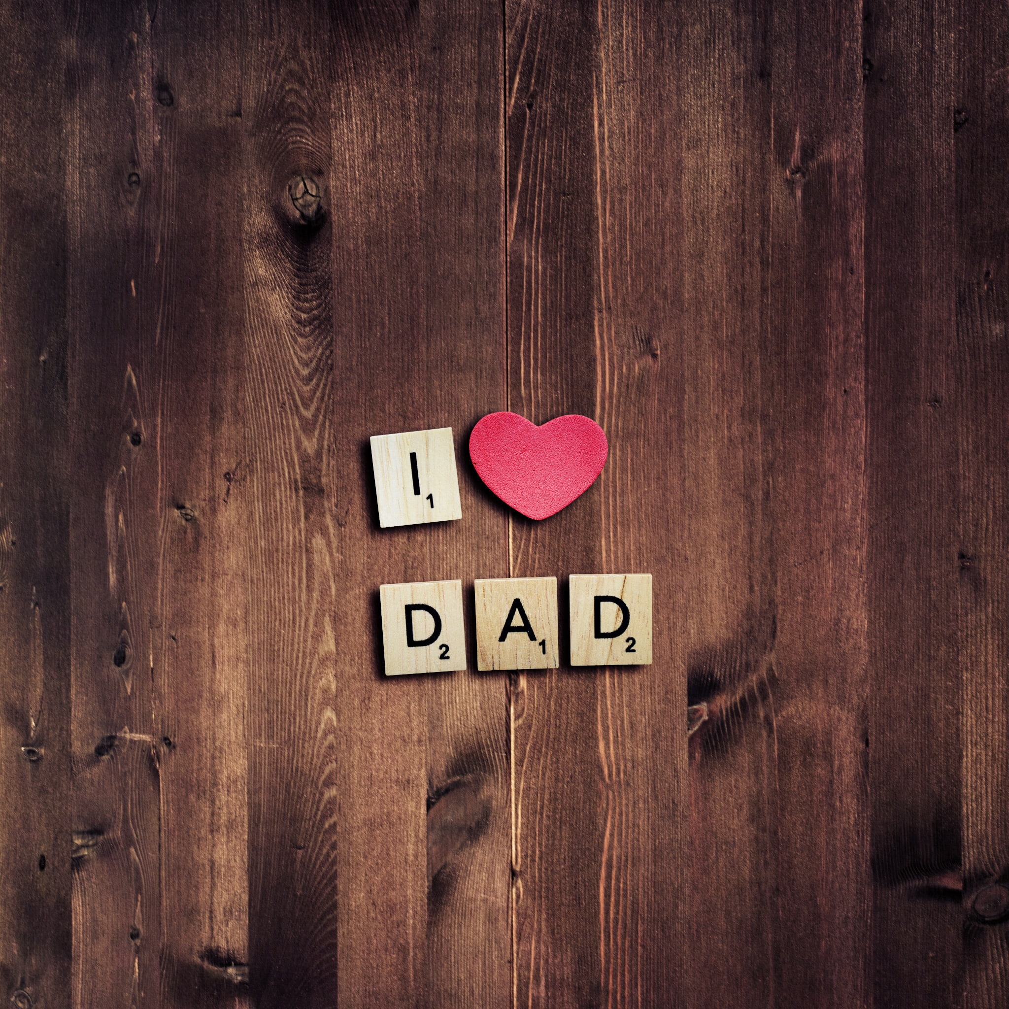 I Love Dad, 1080P, Love Heart, Fathers Day, Pink Heart, Phone HD Wallpaper