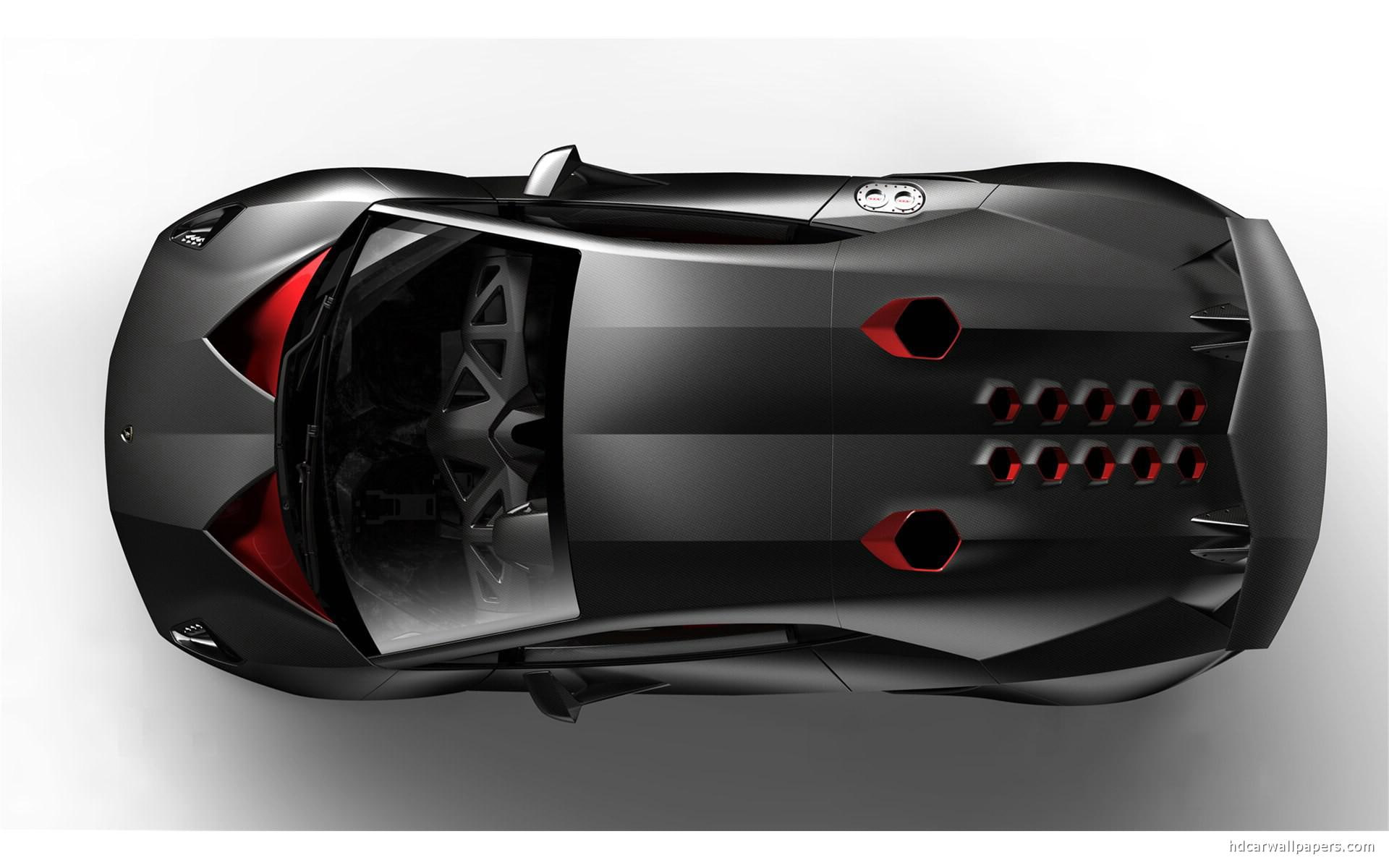 lamborghini, car, sports, 1080P, cars, 2010, concept, sesto, elemento, black, HD Wallpaper