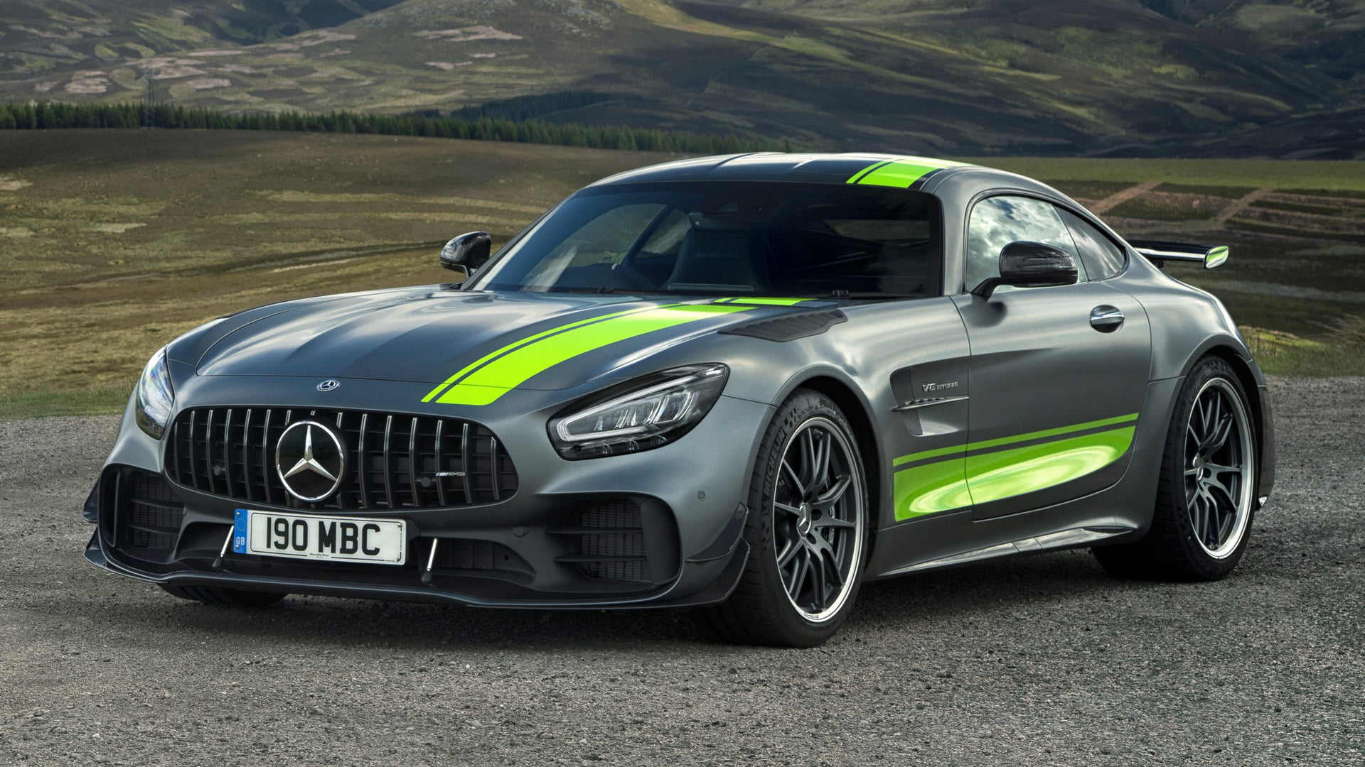 Race Car, Mercedes-Benz, Car, Mercedes-AMG GT R Pro, Black Car, 1080P, Sport Car, HD Wallpaper