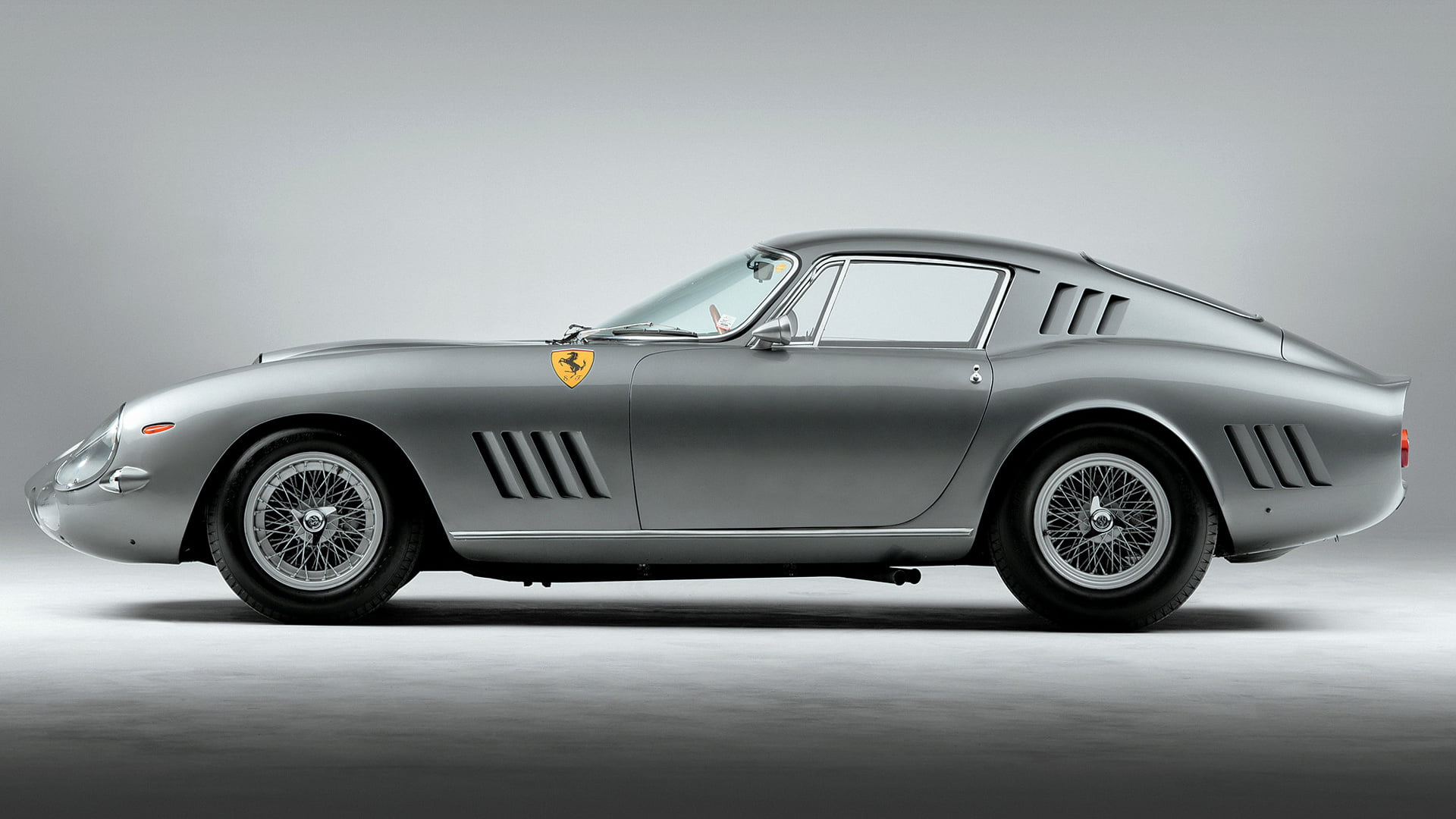 Sport Car, 1080P, Ferrari, Grand Tourer, Old Car, Ferrari 275 GTB/C Speciale, Silver Car, Car, HD Wallpaper