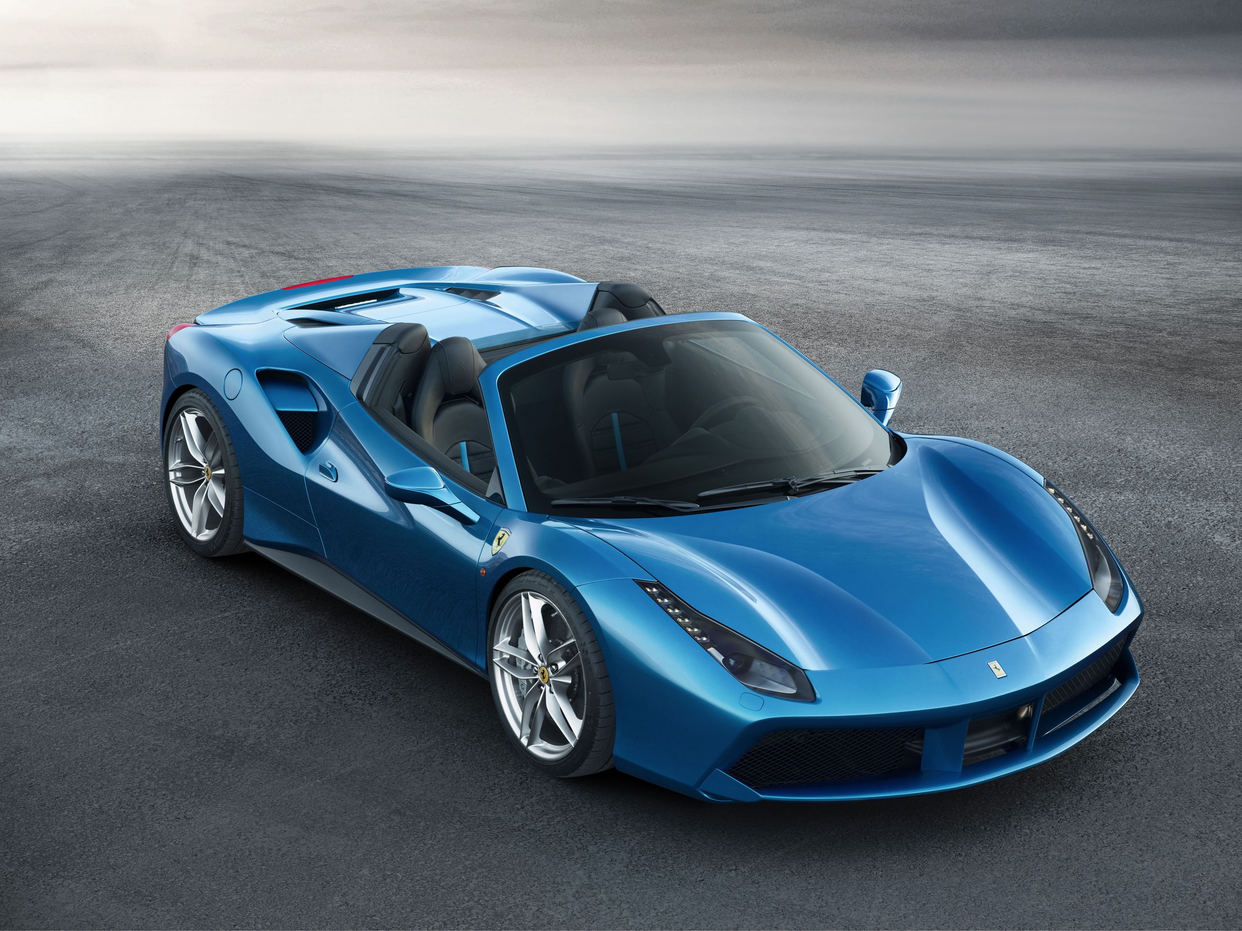 Spider, Blue, 488, Ferrari, Supercar, 2K, HD Wallpaper