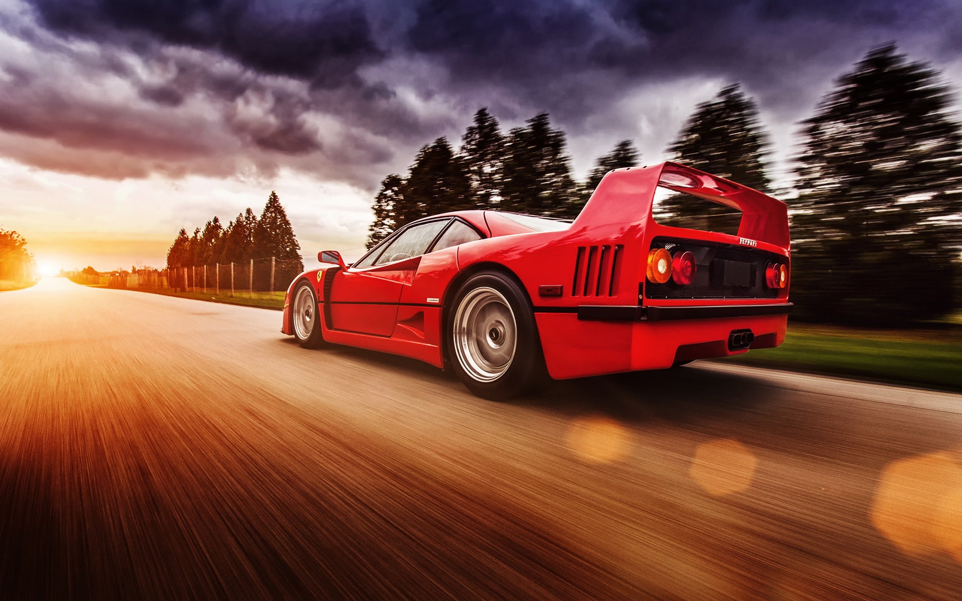 Ferrari, high, 1080P, Red, Supercar, Speed, f, HD Wallpaper